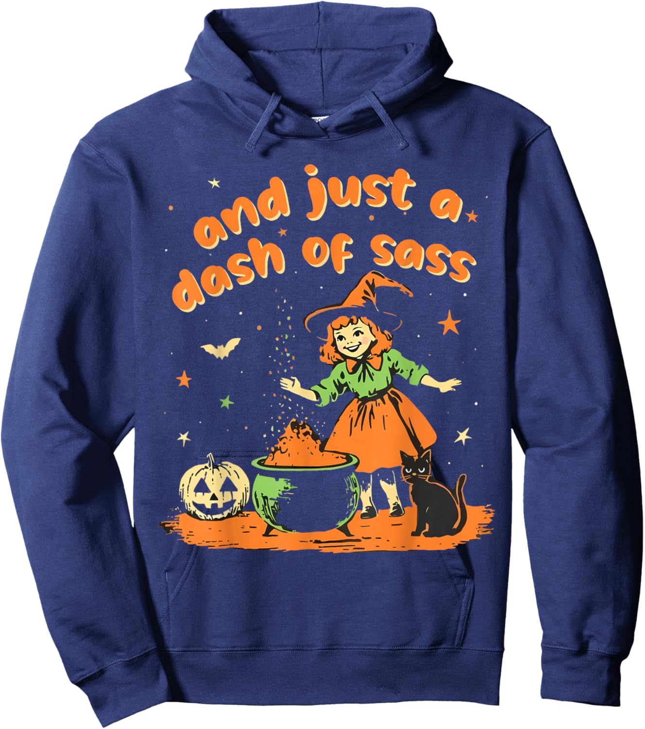 And Just A Dash Of Sass Baby Halloween Witch Toddler Hoodie - Hoodie | Navy