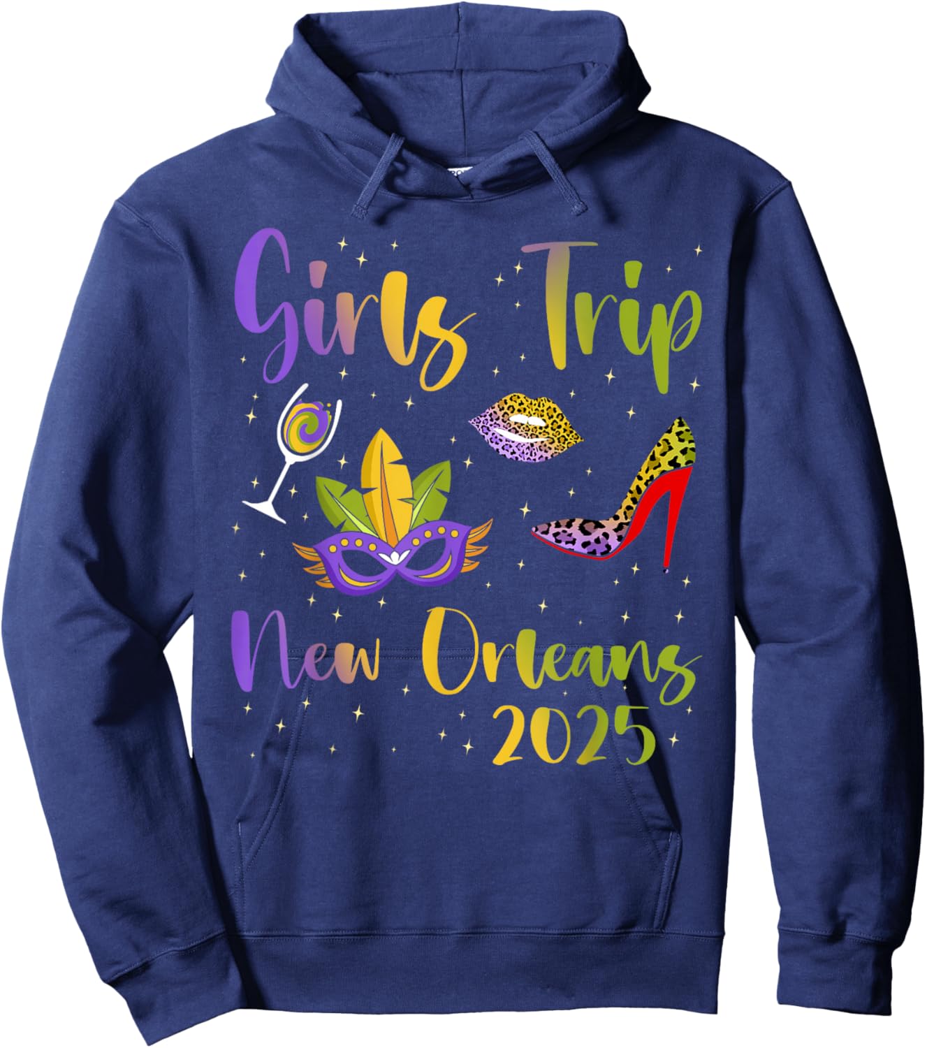 New Orleans Girls Trip 2025 Bachelor Besties Party Matching Hoodie - Hoodie | Navy