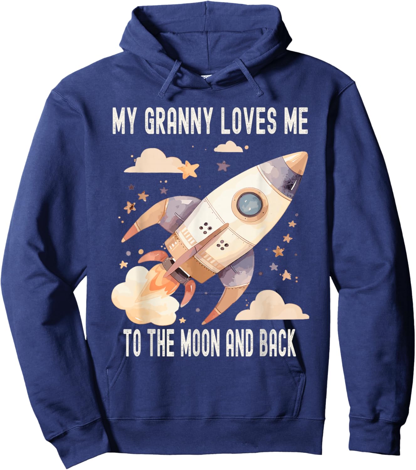 My Granny Loves Me To The Moon And Back Hoodie - Hoodie | Navy