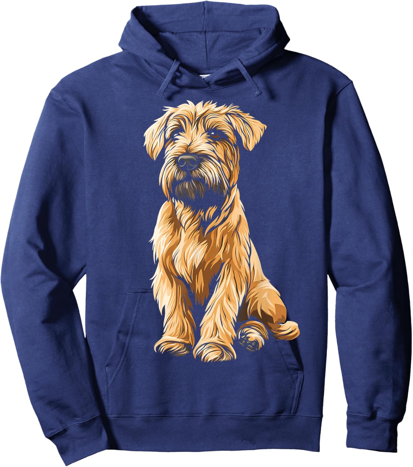 Soft Coated Wheaten Terrier Dog Motif Pet Artwork Hoodie - Hoodie | Navy