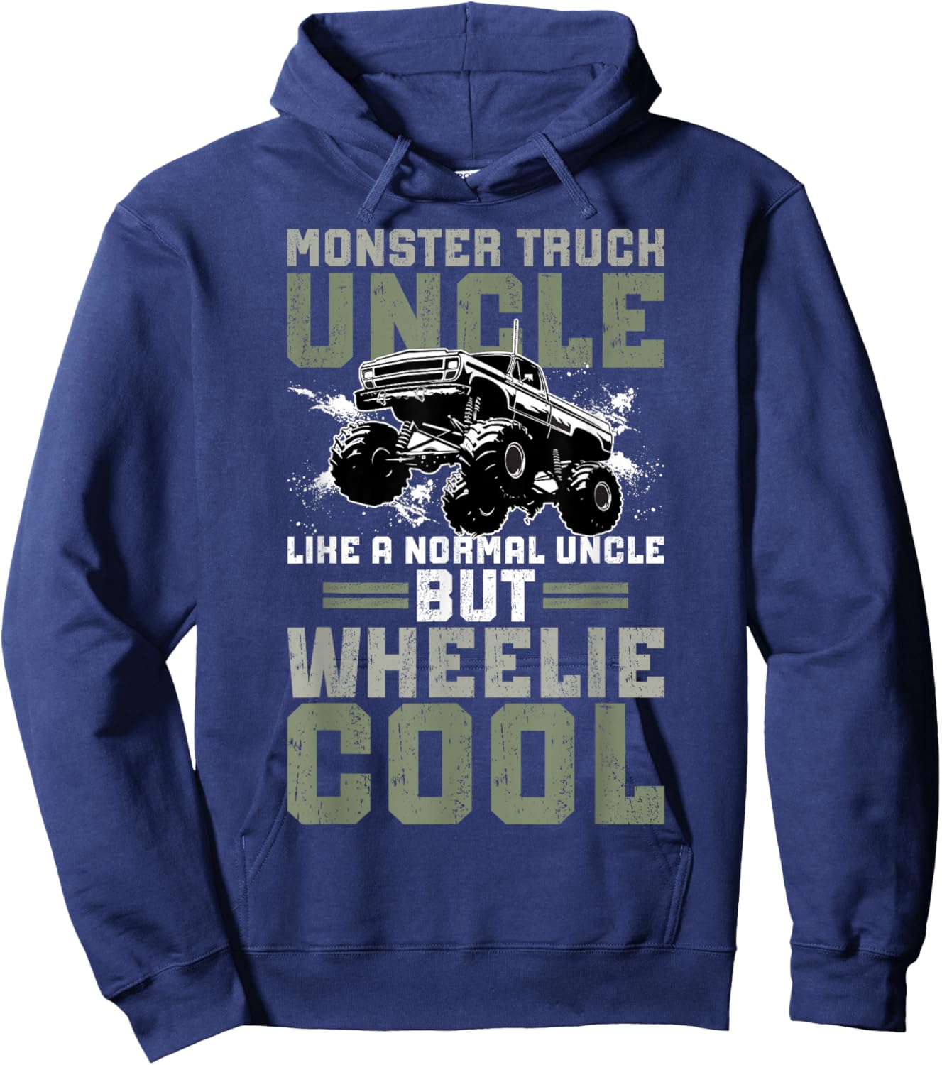 Monster Truck Uncle Wheelie Cool Monster Truck Uncle Hoodie - Hoodie | Navy