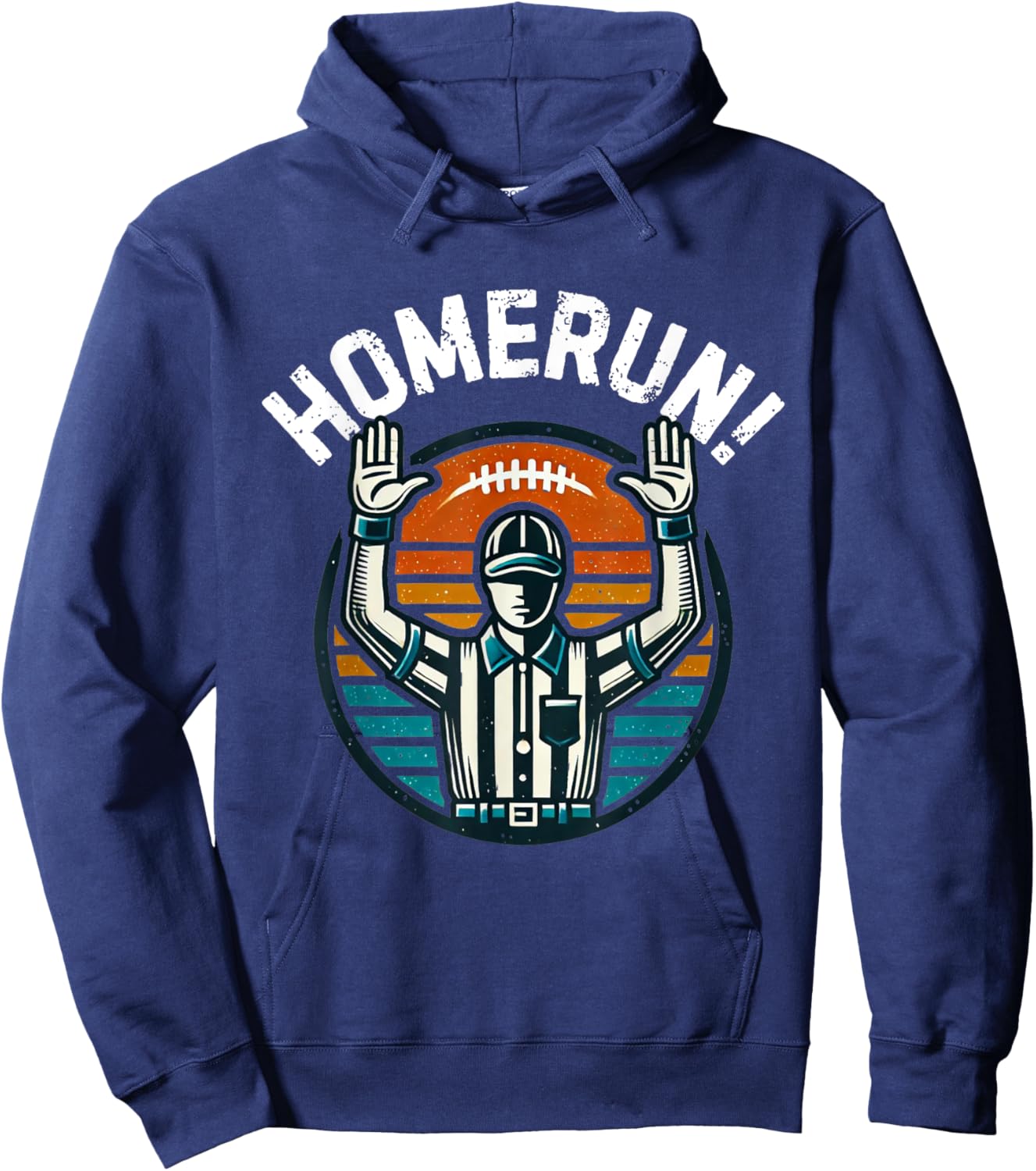 Homerun Touchdown Sports Mash Up Football Baseball Funny Hoodie - Hoodie | Navy