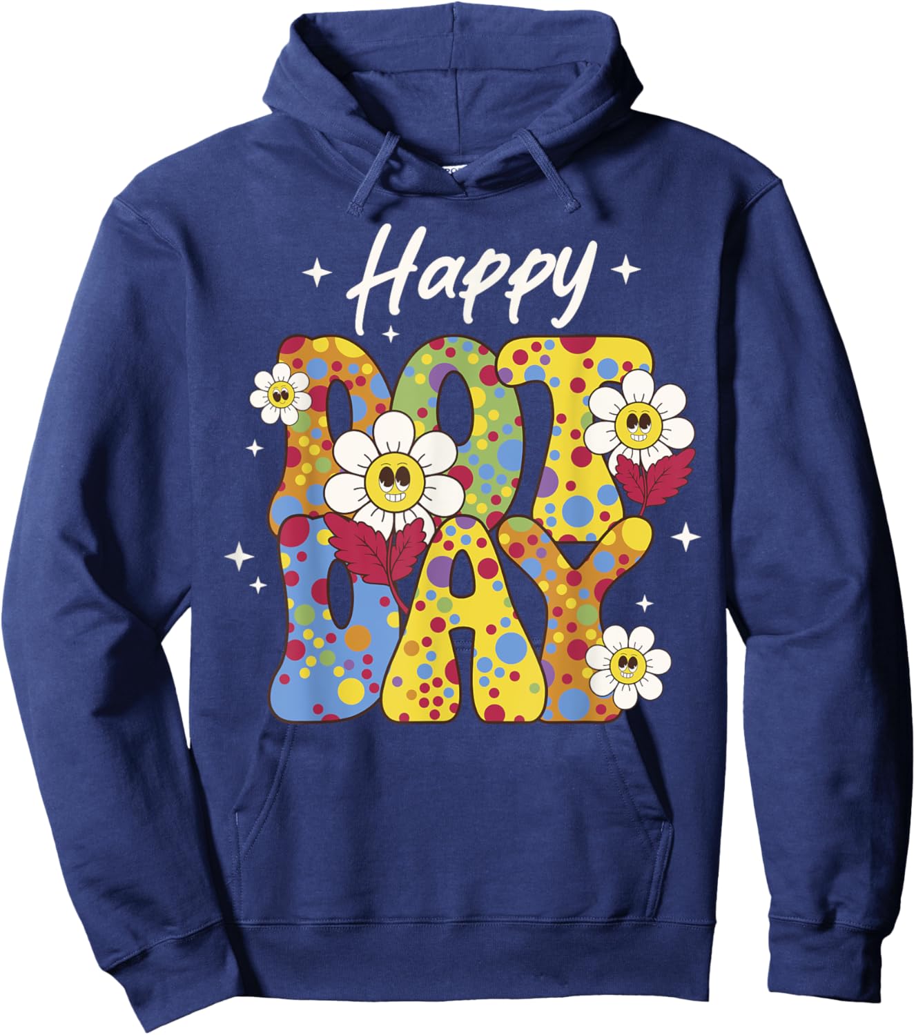 Happy Dot Day Colorful Polka Dots Kids Boys Girls Toddlers Hoodie - Hoodie | Navy