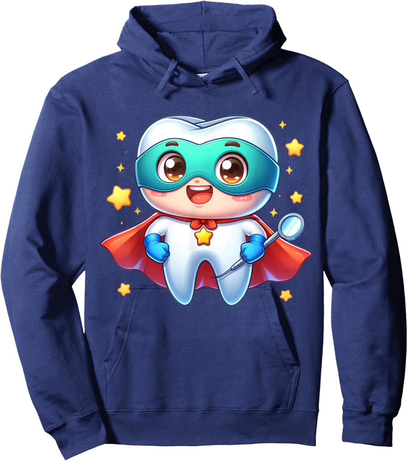 Cute Super Hero Dentist Superhero Tooth Doctor Hoodie - Hoodie | Navy