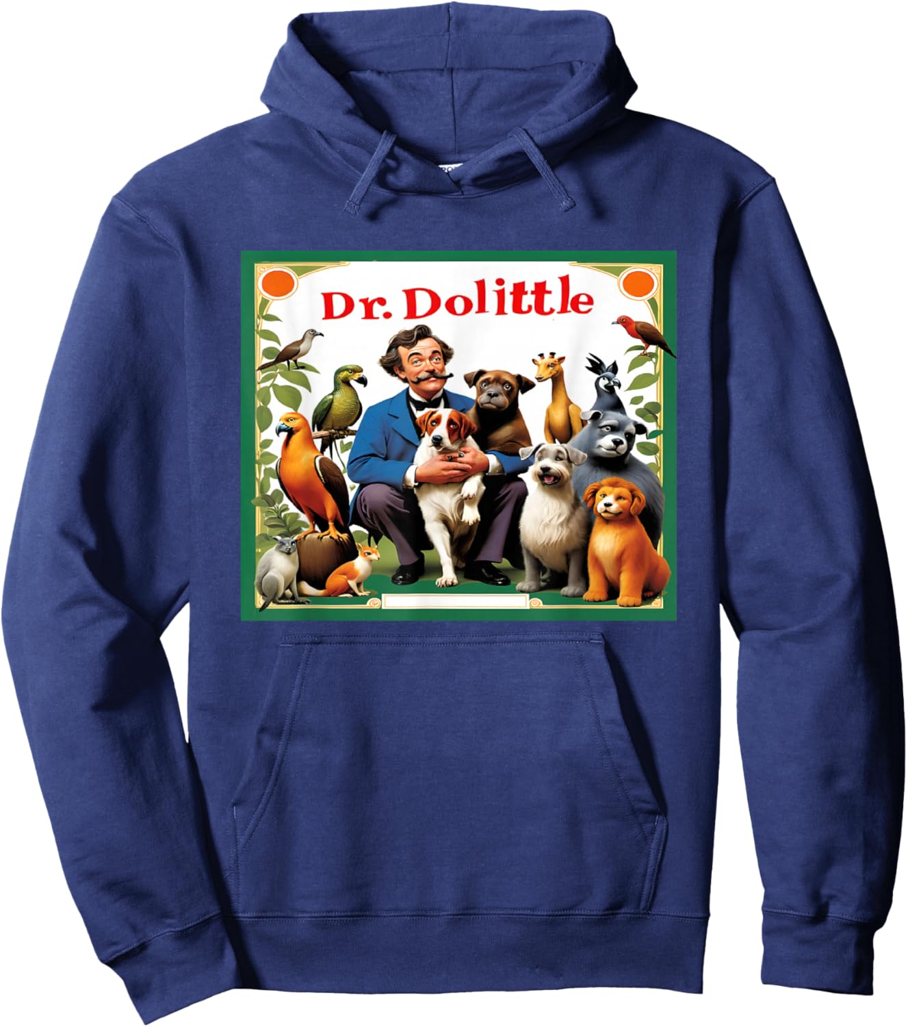 Animal Doctor & Communicator Dr Dolittle Children's Book Cover Hoodie - Hoodie | Navy