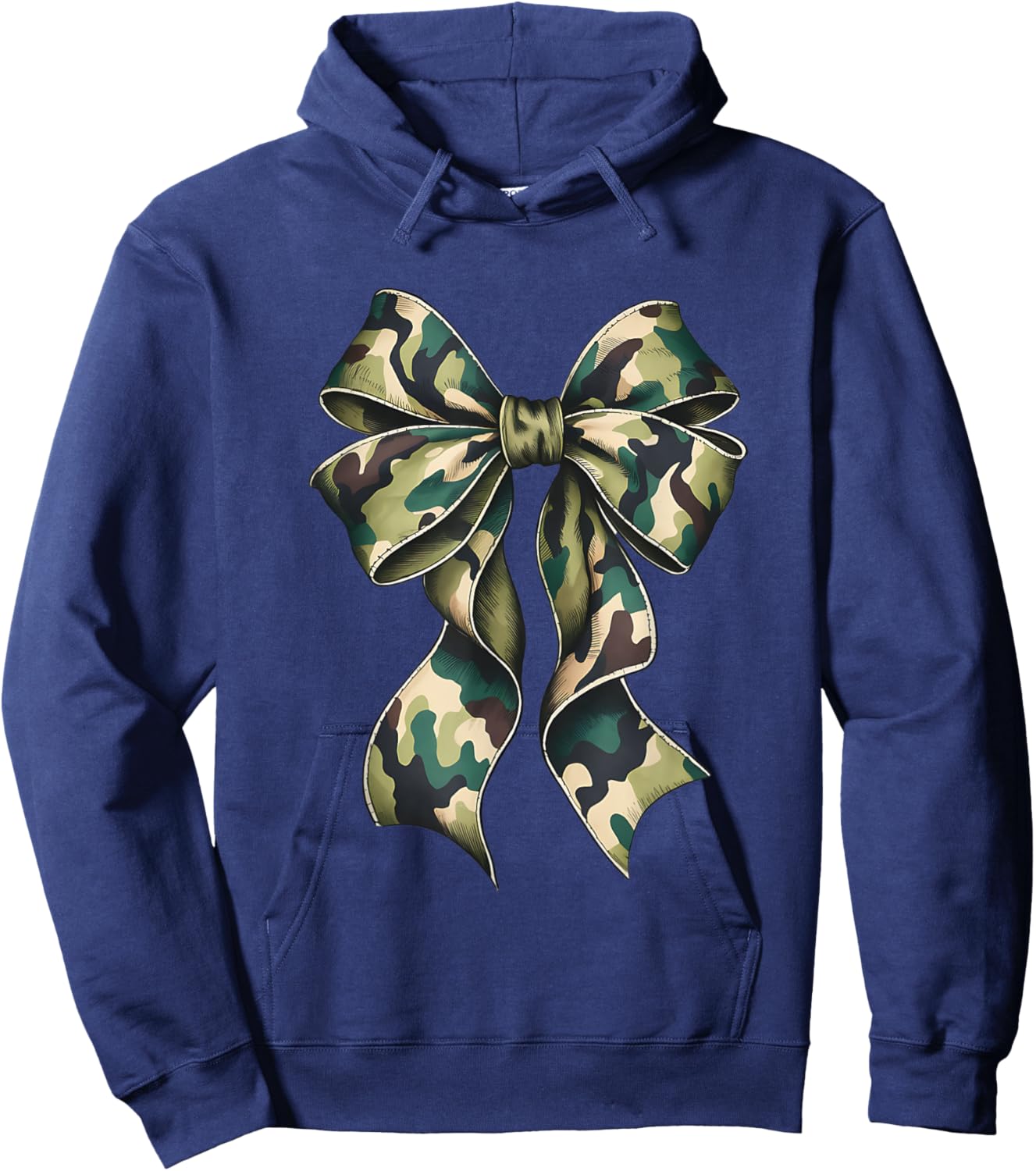 Camouflage Old Camo Bow Camo Coquette Bow Hunting Women Hoodie - Hoodie | Navy