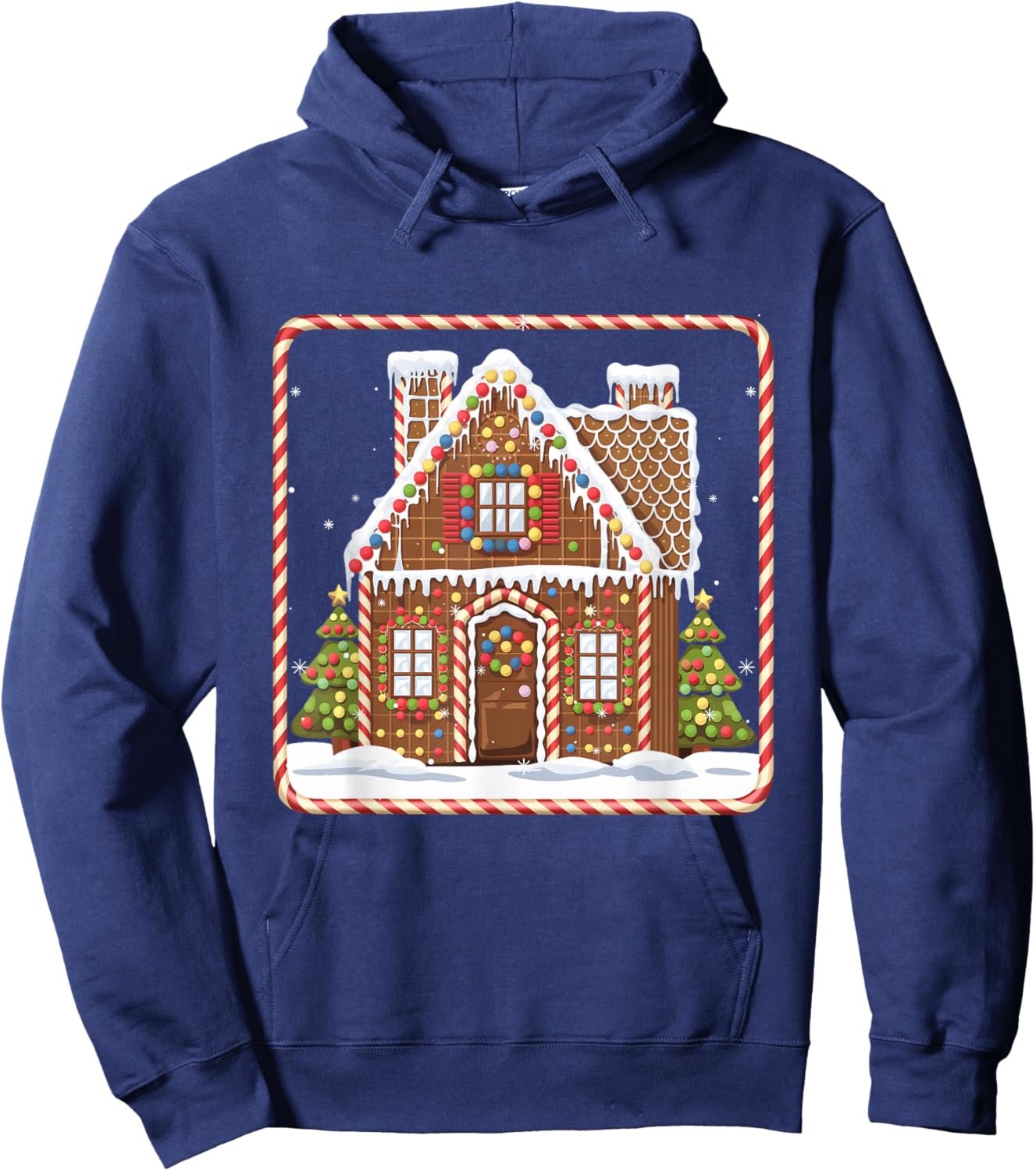 Gingerbread Cookies Christmas Baking Gingerbread House Hoodie - Hoodie | Navy