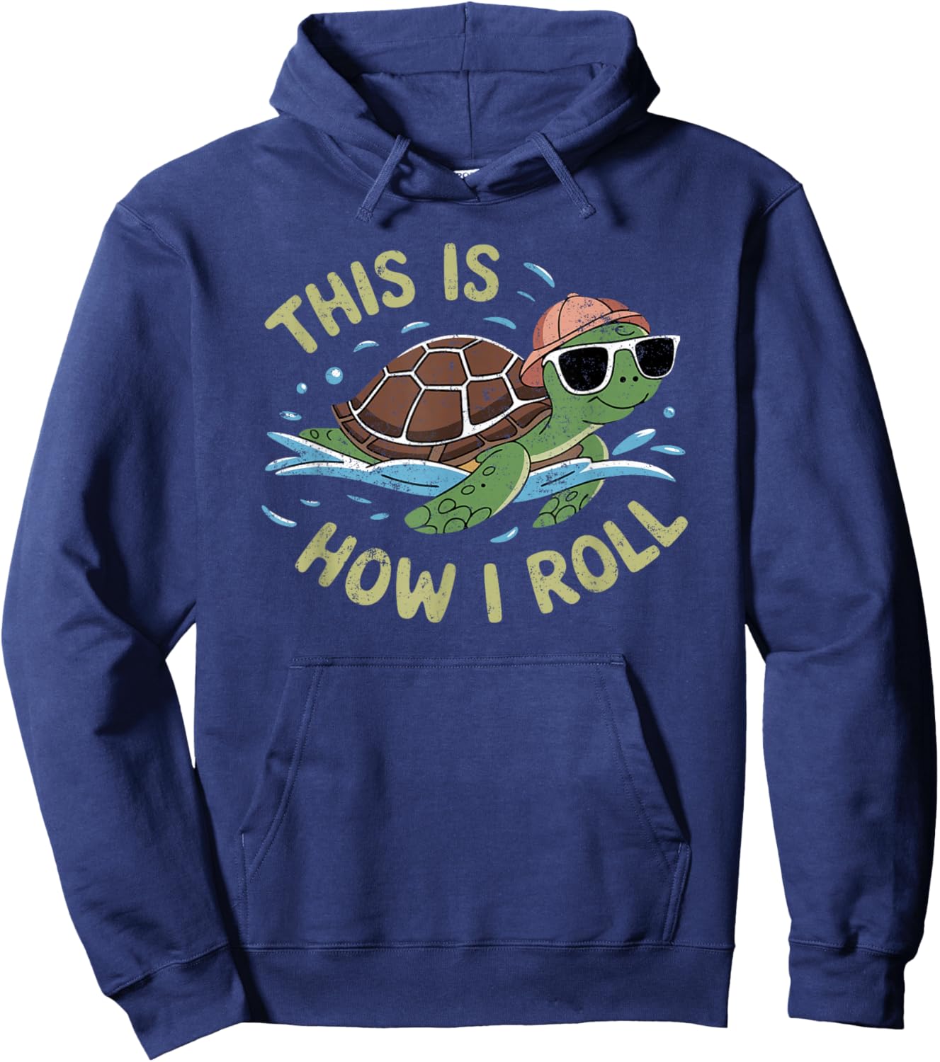 This Is How I Roll Sea Turtle Lover Kids Turtle Hoodie - Hoodie | Navy