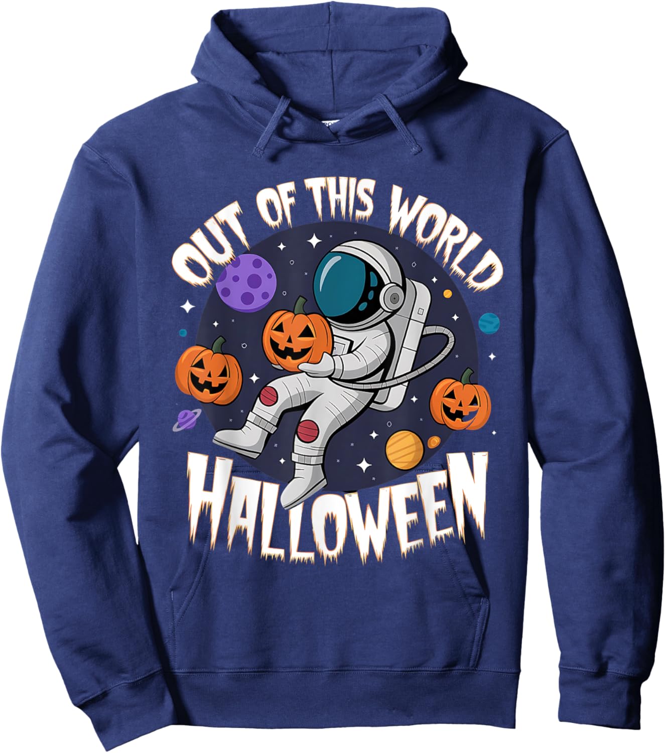 Out of This World Halloween Space Costume Apparel Hoodie - Hoodie | Navy