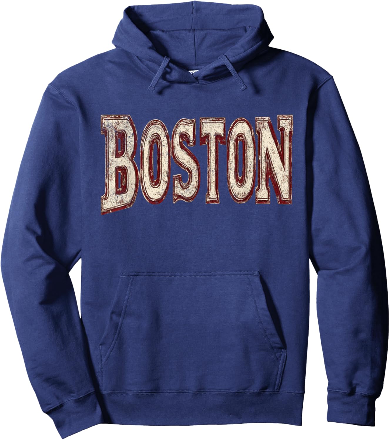 Boston Vintage Retro Hoodie - Hoodie | Navy