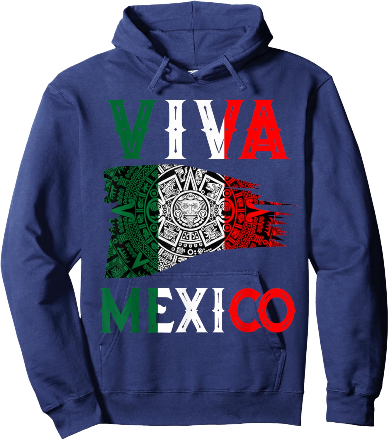 Viva Mexico Flag Kids Toddler Mexican Independence Day Hoodie - Hoodie | Navy