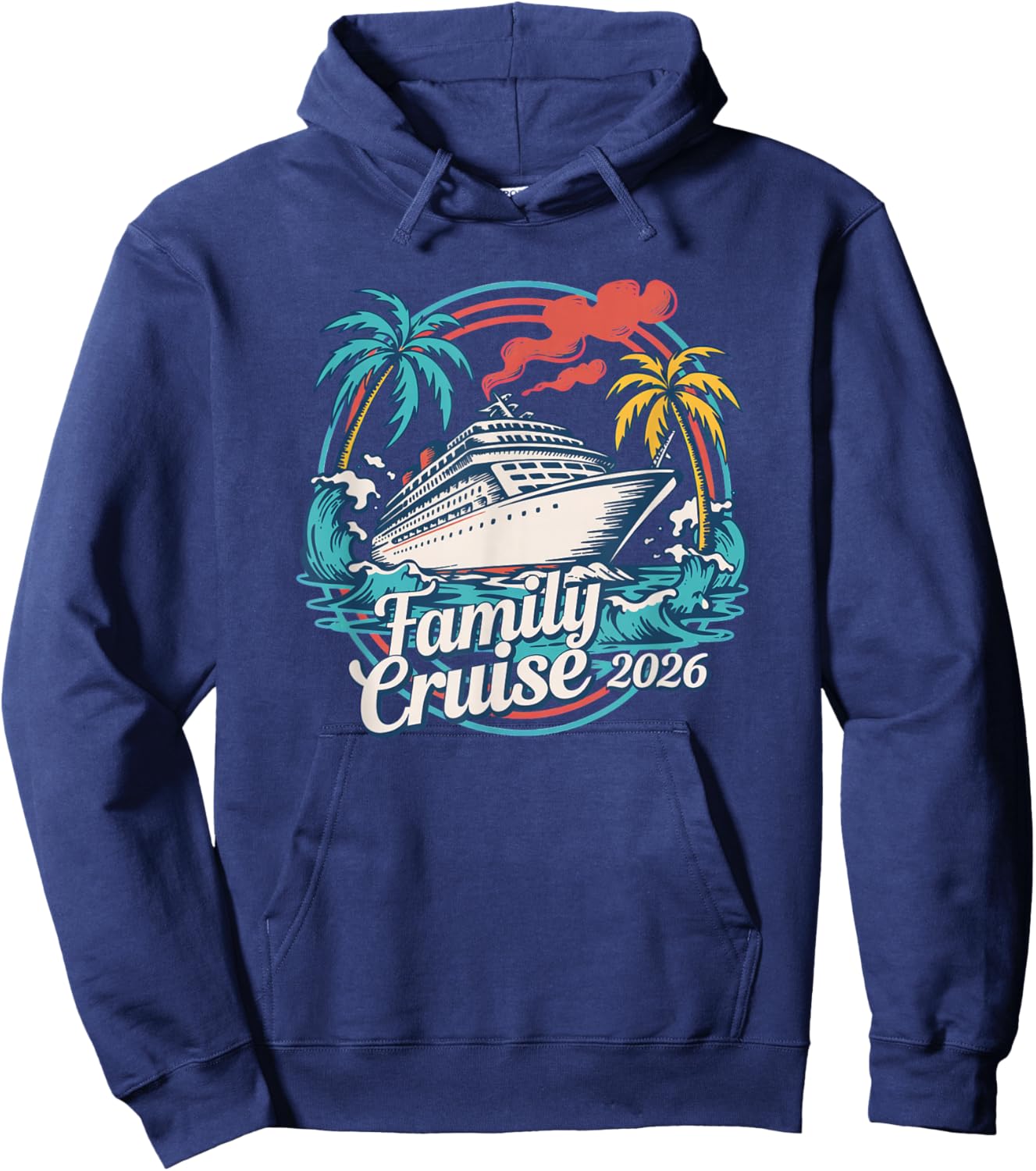 Family Cruise 2026 Summer Beach Vacation Family Matching T-Shirt - Hoodie | Navy