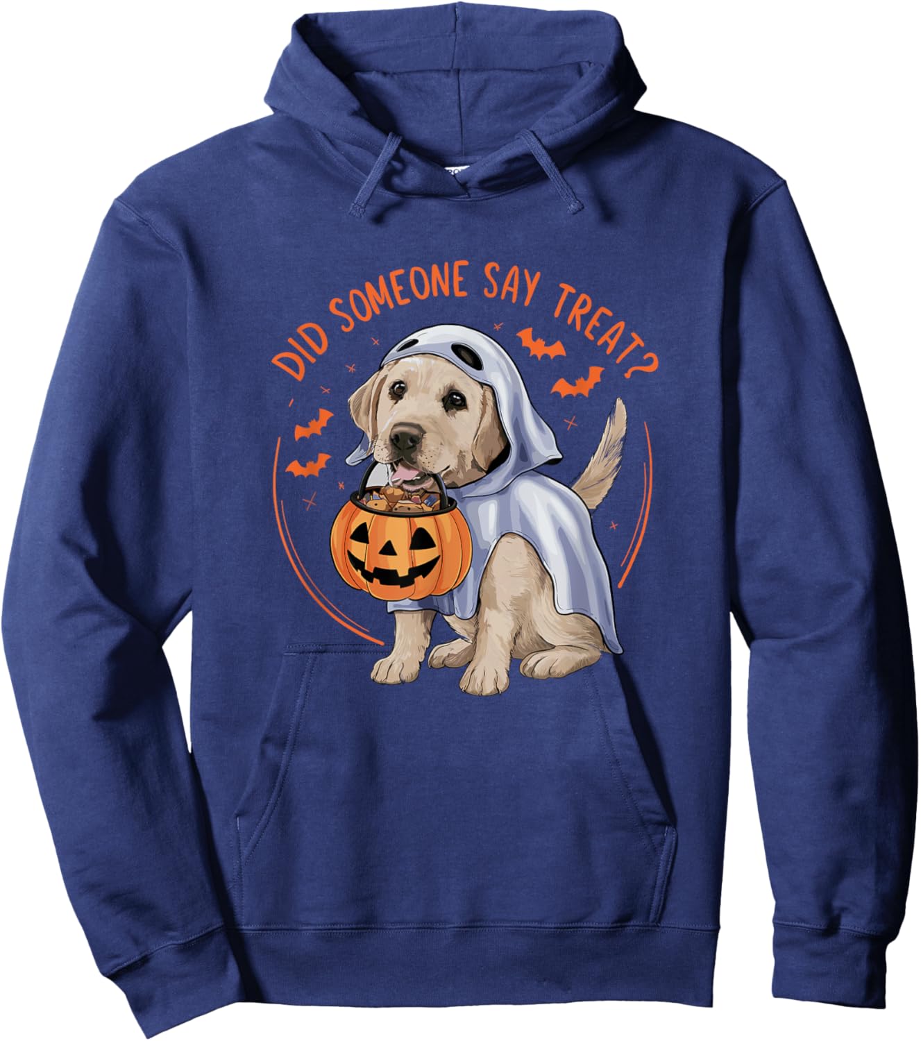 Did Someone Say Treat? Halloween Labrador Dog Women Kids Hoodie - Hoodie | Navy