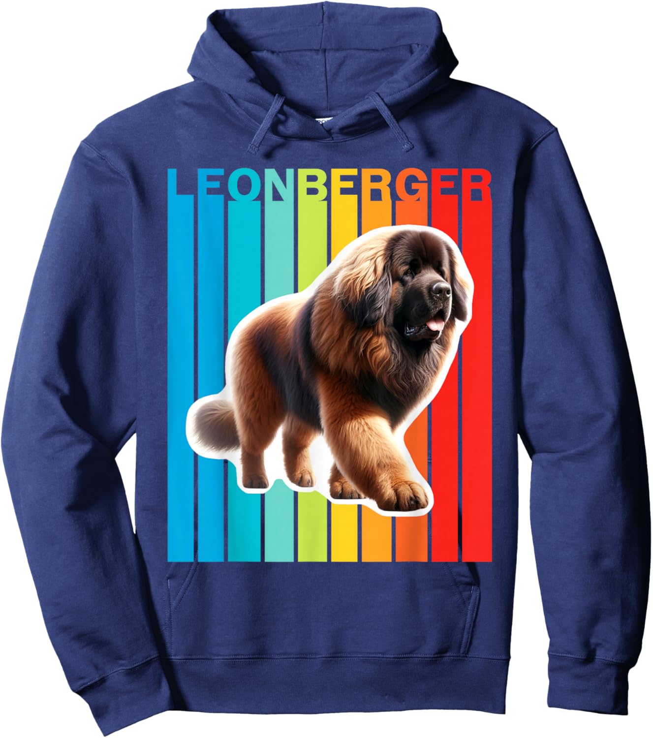 Colorful Leonberger Hoodie - Hoodie | Navy