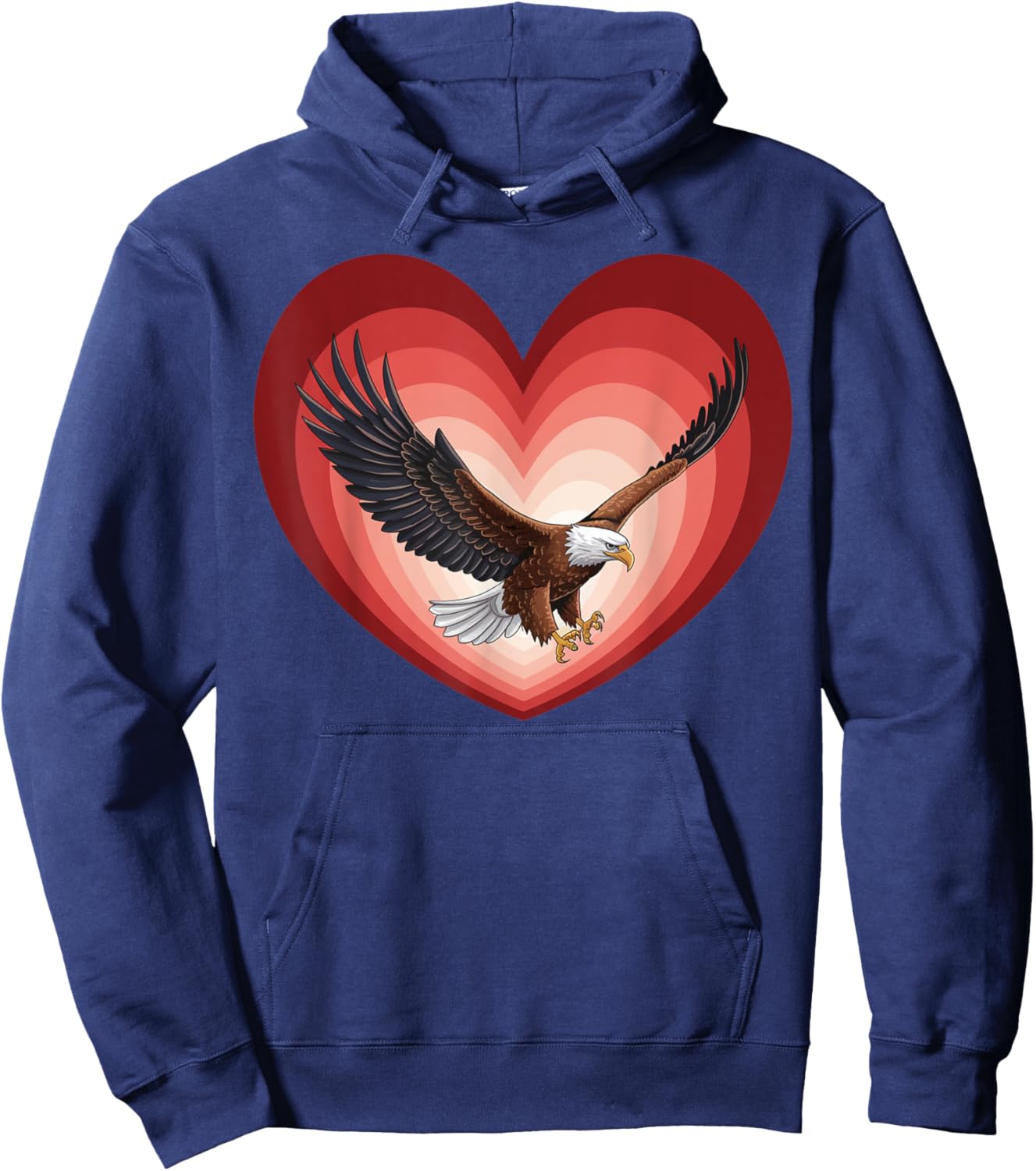 Retro Eagle Love Valentine's Day Eagle Gifts Men Women Kids Hoodie - Hoodie | Navy