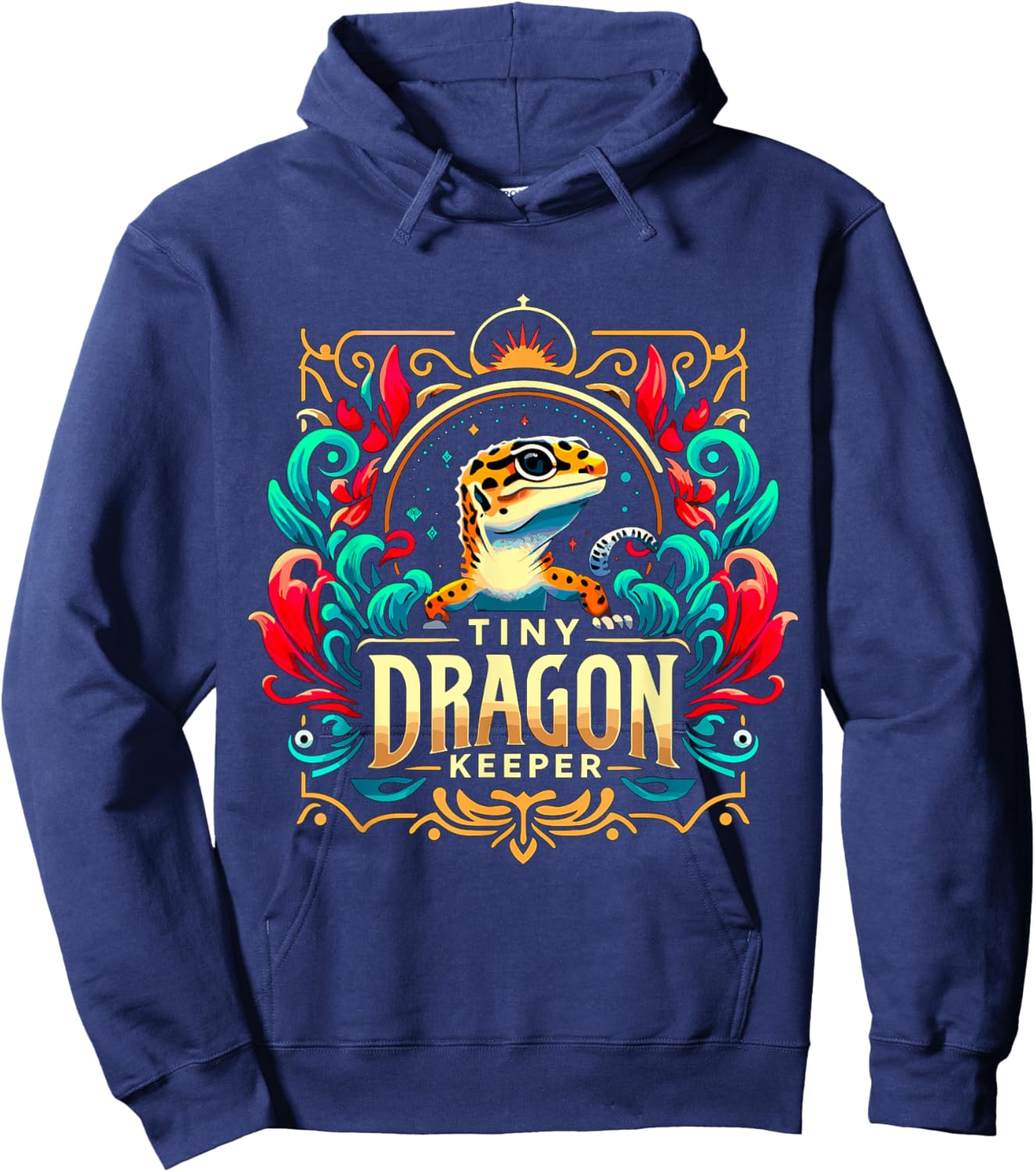 Tiny Dragon Keeper Leopard Gecko Hoodie - Hoodie | Navy