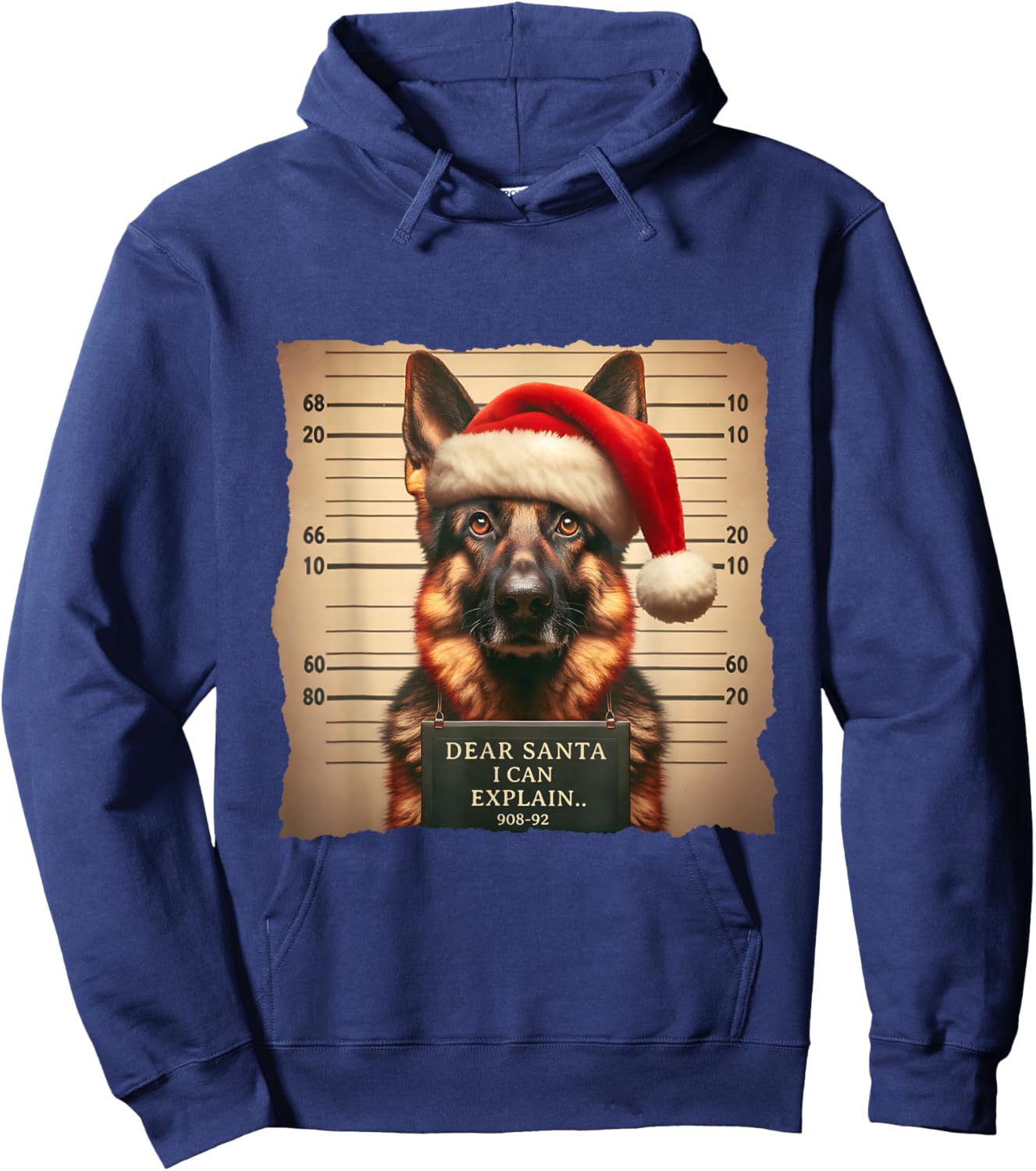German Shepherd Dog Christmas Dear Santa I Can Explain Hoodie - Hoodie | Navy