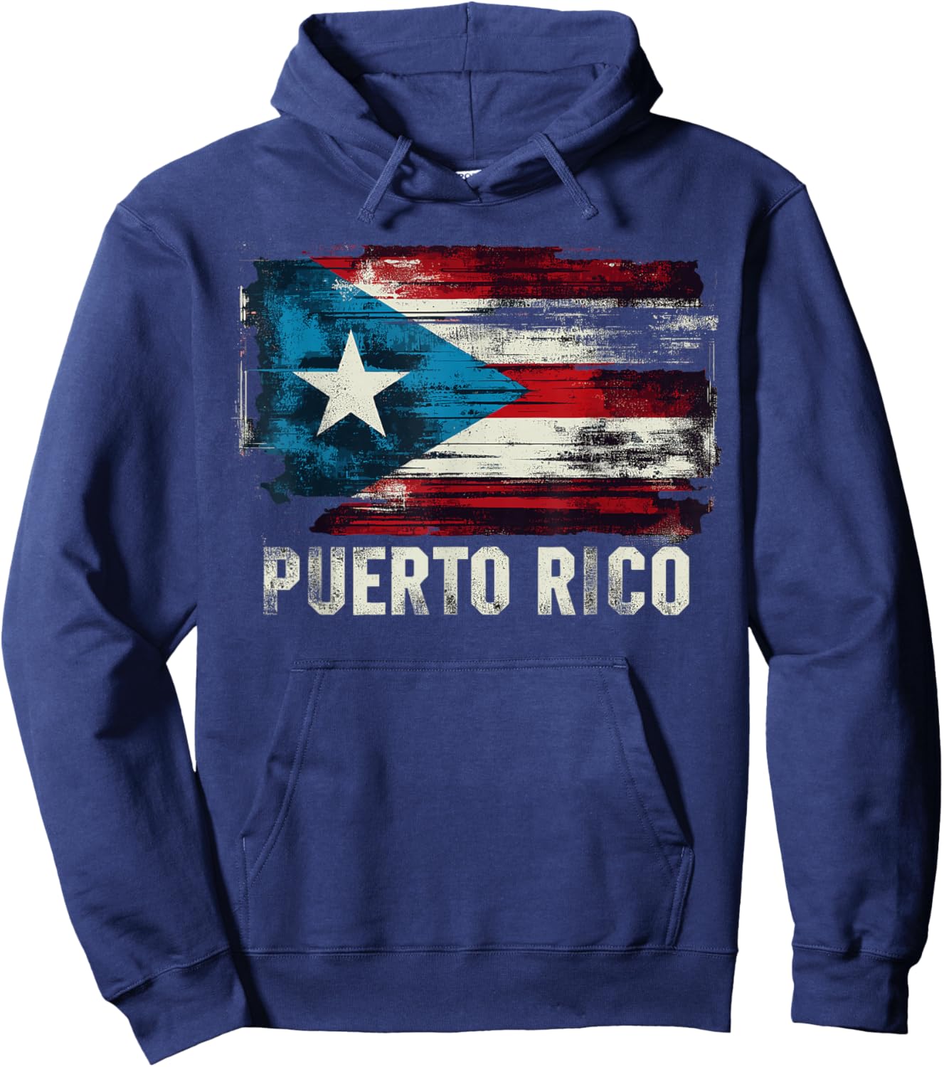Puerto Rico Flag Lover Heritage Month Hispanic Boricua Rica Hoodie - Hoodie | Navy