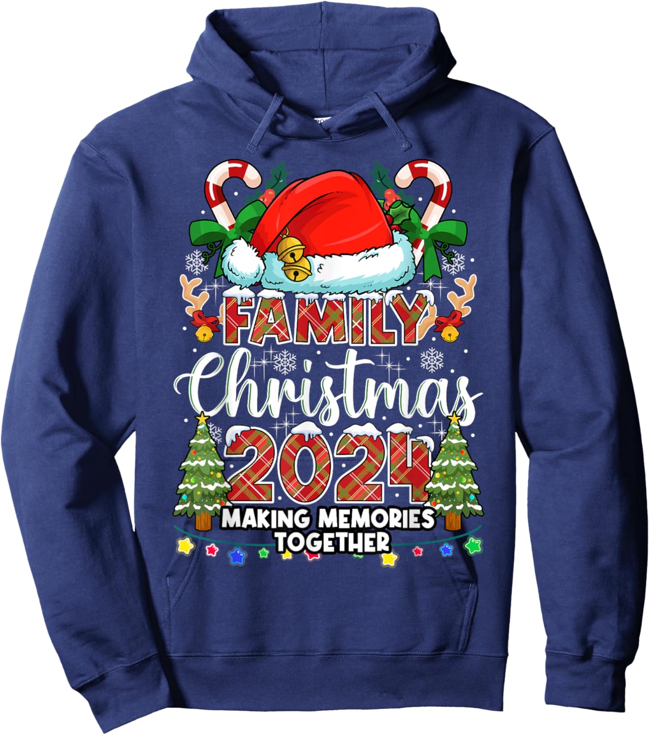 Family Christmas 2024 Matching Family Christmas Squad Xmas Hoodie - Hoodie | Navy