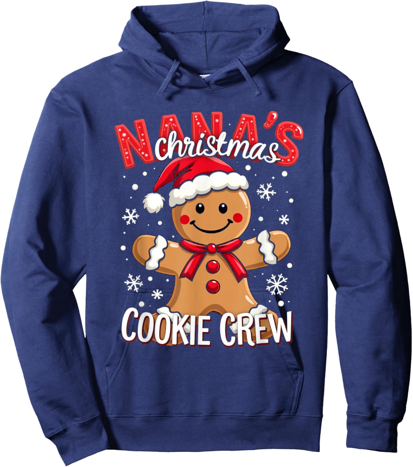 NANA's Christmas COOKIE CREW Christmas Gingerbread Hoodie - Hoodie | Navy