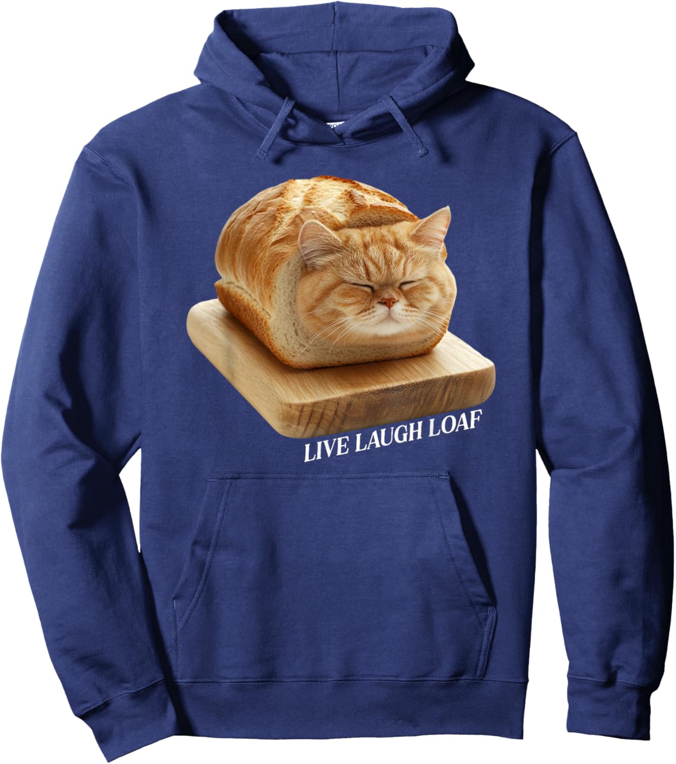 Live Laugh Loaf Sleeping Cat Loaf Women Girls Kids Hoodie - Hoodie | Navy