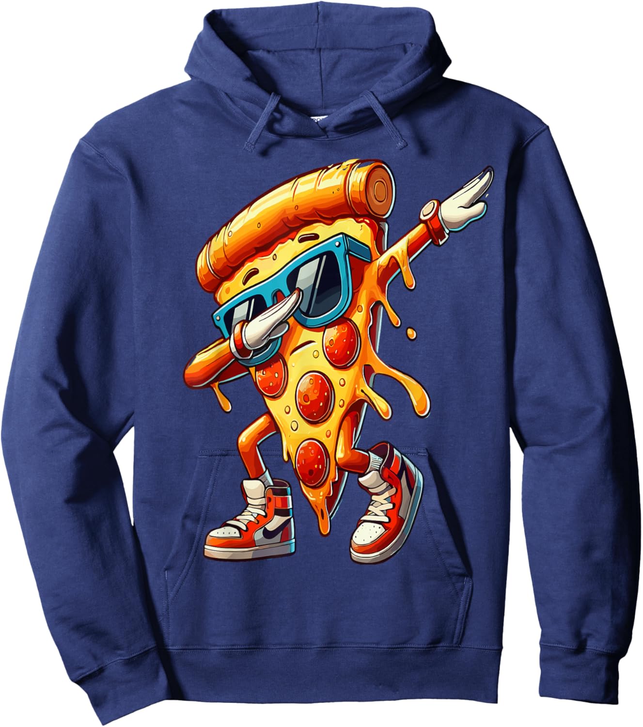 Dabbing Pizza Slice Fun for Food Lovers Hoodie - Hoodie | Navy