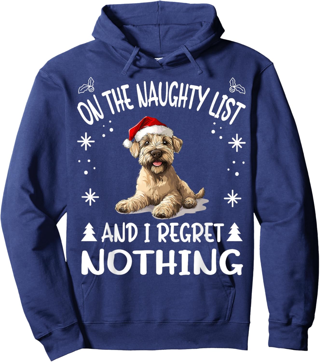 Cute Soft Coated Wheaten Terrier Dog Christmas On The Hoodie - Hoodie | Navy