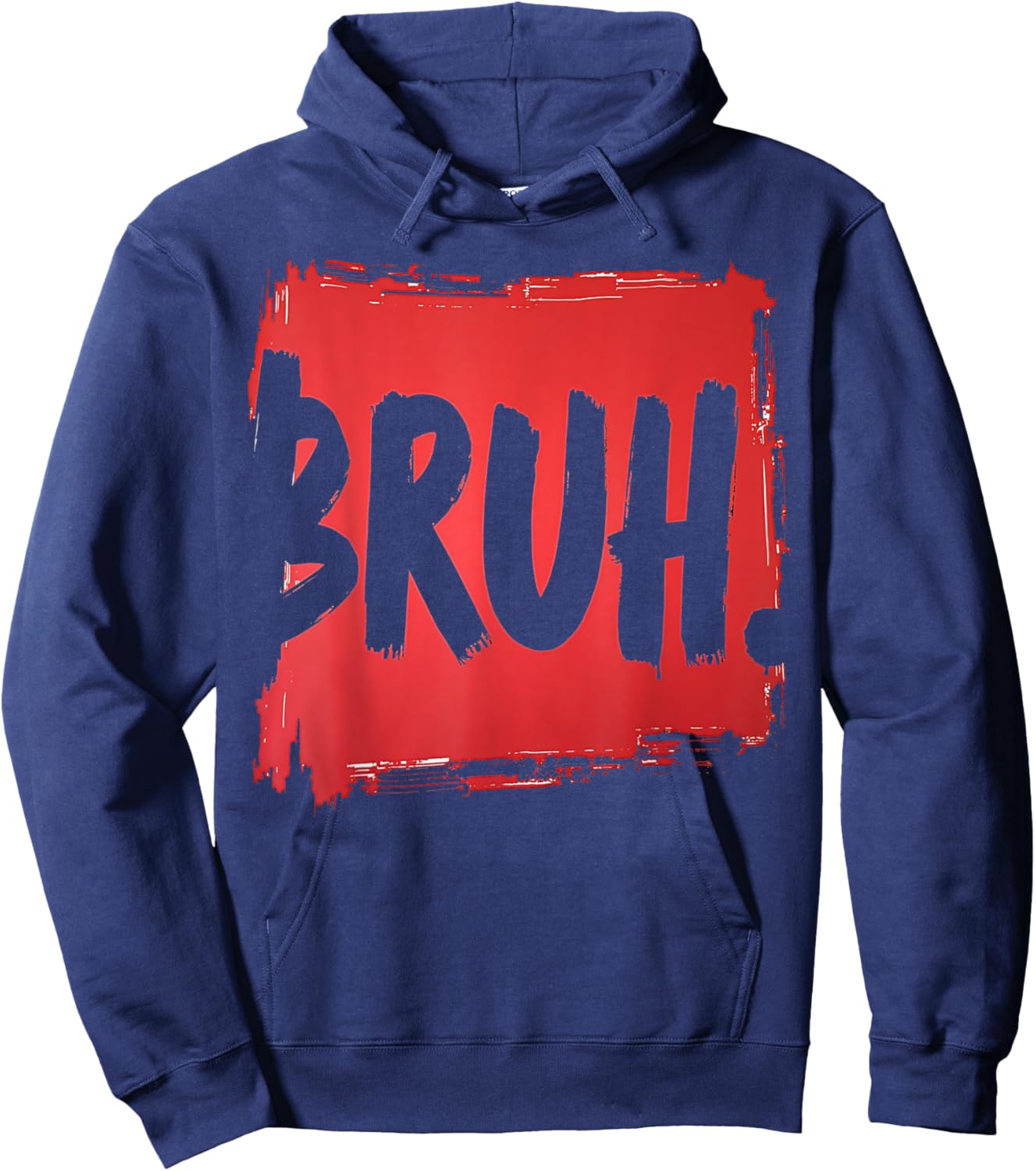Bruh funny saying meme Bro Boy Girls kids youth teen slang Hoodie - Hoodie | Navy