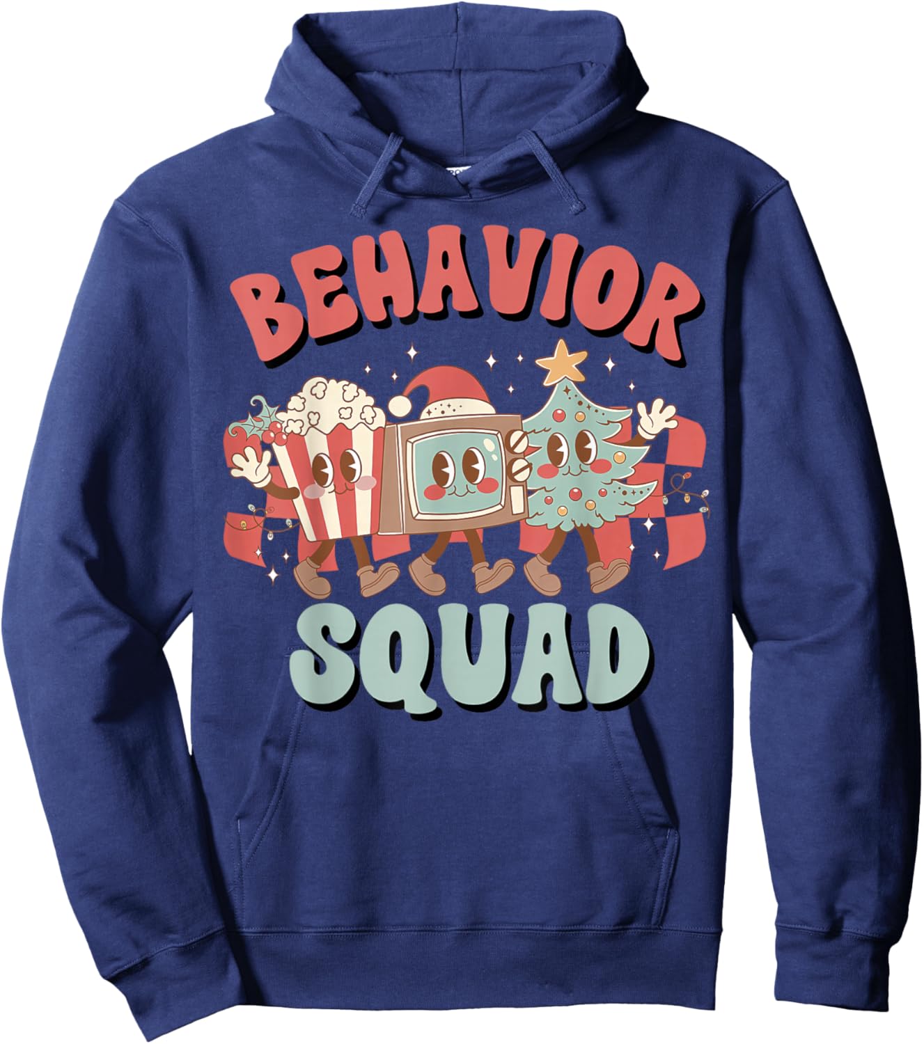 Behavioral Analyst Christmas Behavior Squad ABA Therapist Hoodie - Hoodie | Navy