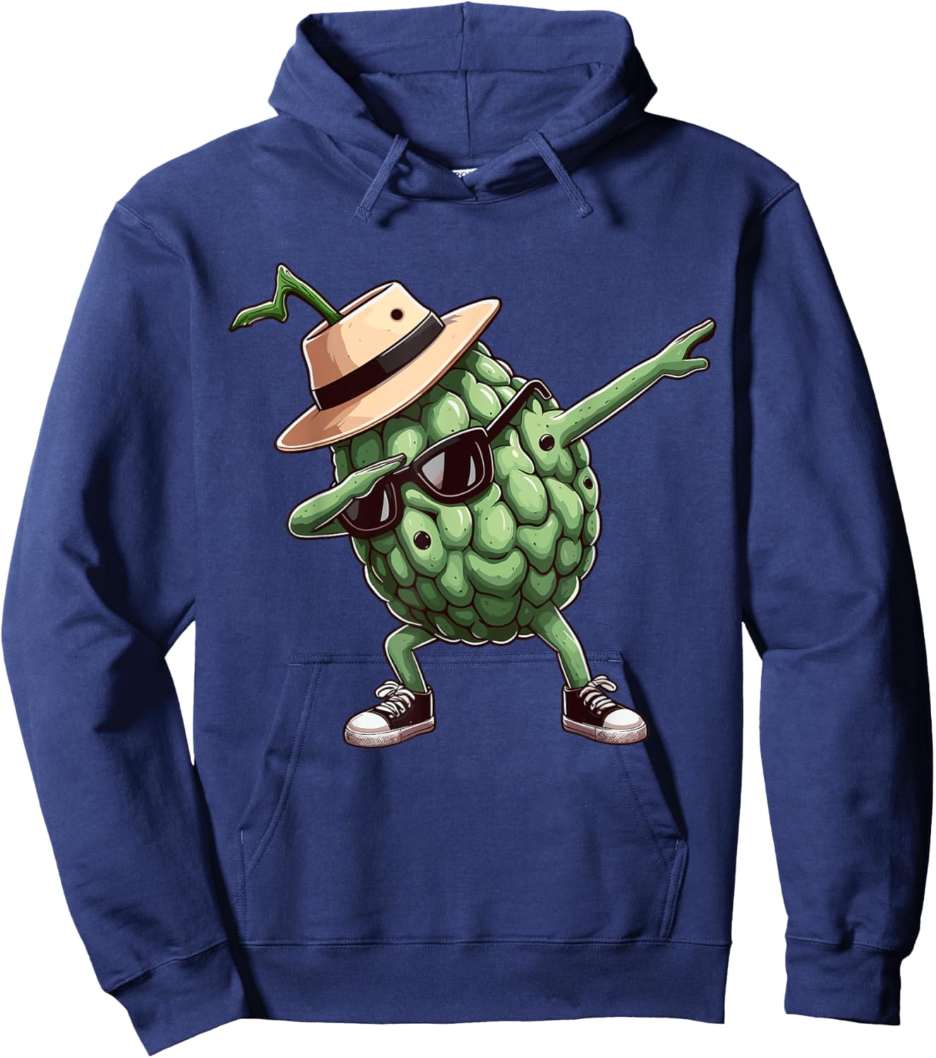 Cherimoya Dabbing Dance Sunglasses Fruit Lovers Hoodie - Hoodie | Navy