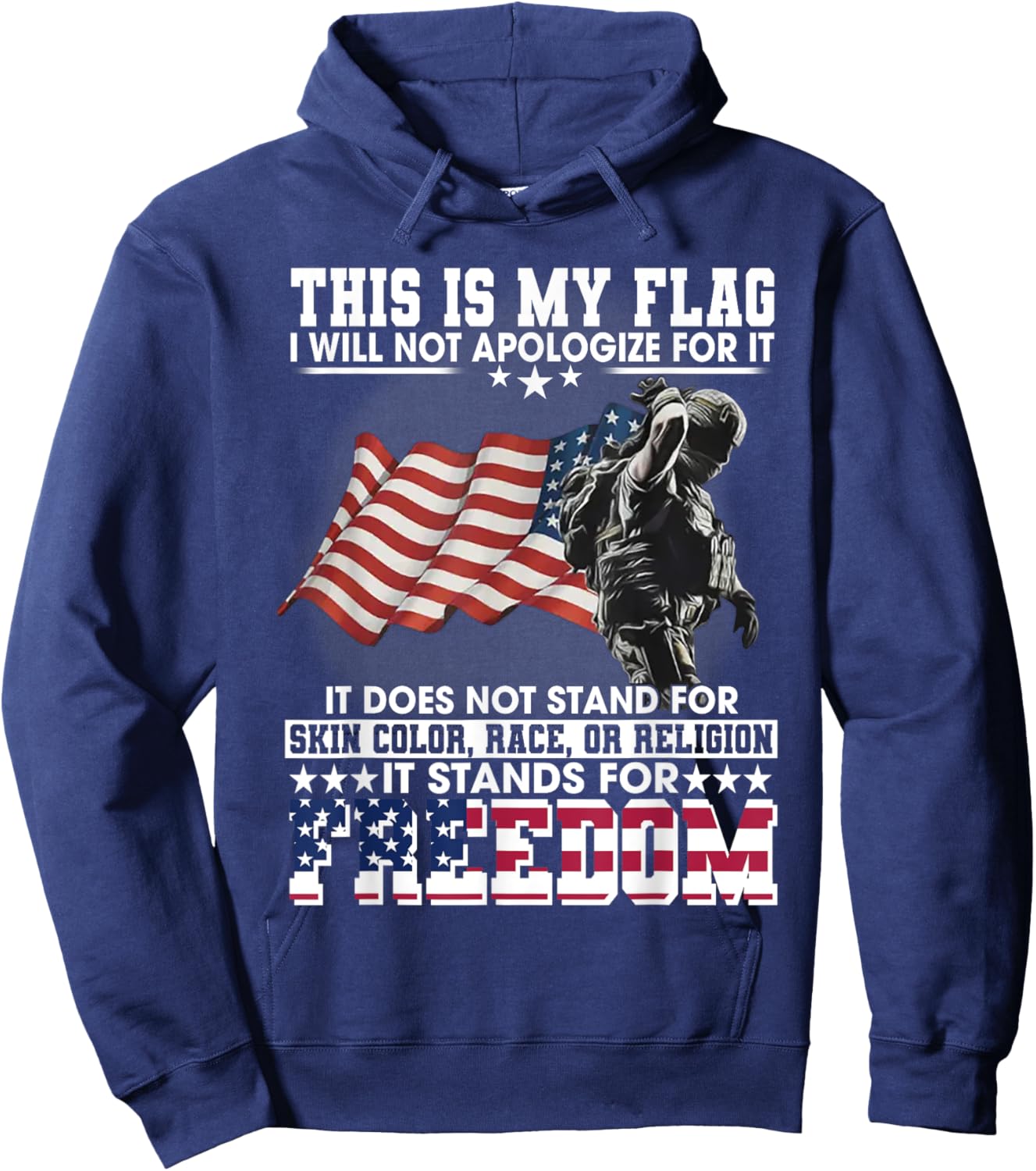 This Is My Flag I Will Not Apologize For It It Does Not Hoodie - Hoodie | Navy