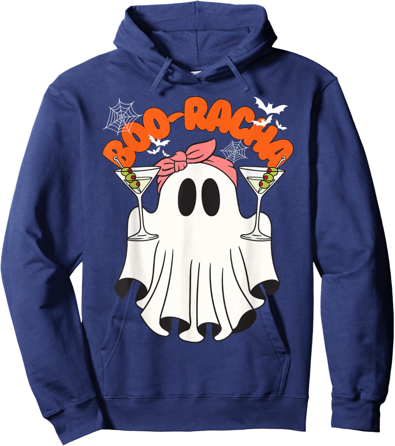 Boo-racha Funny Halloween Ghost Drinking Margarita Boo racha Hoodie - Hoodie | Navy