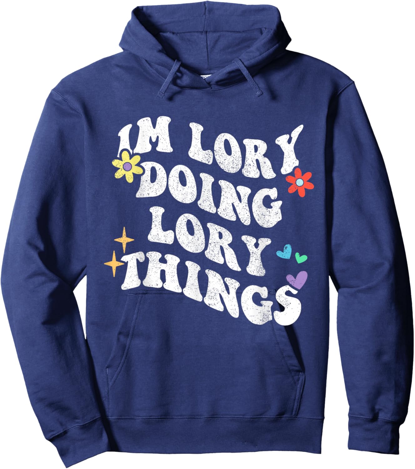 Retro Groovy Im Lory Doing Lory Things Funny Mother's Day Hoodie - Hoodie | Navy