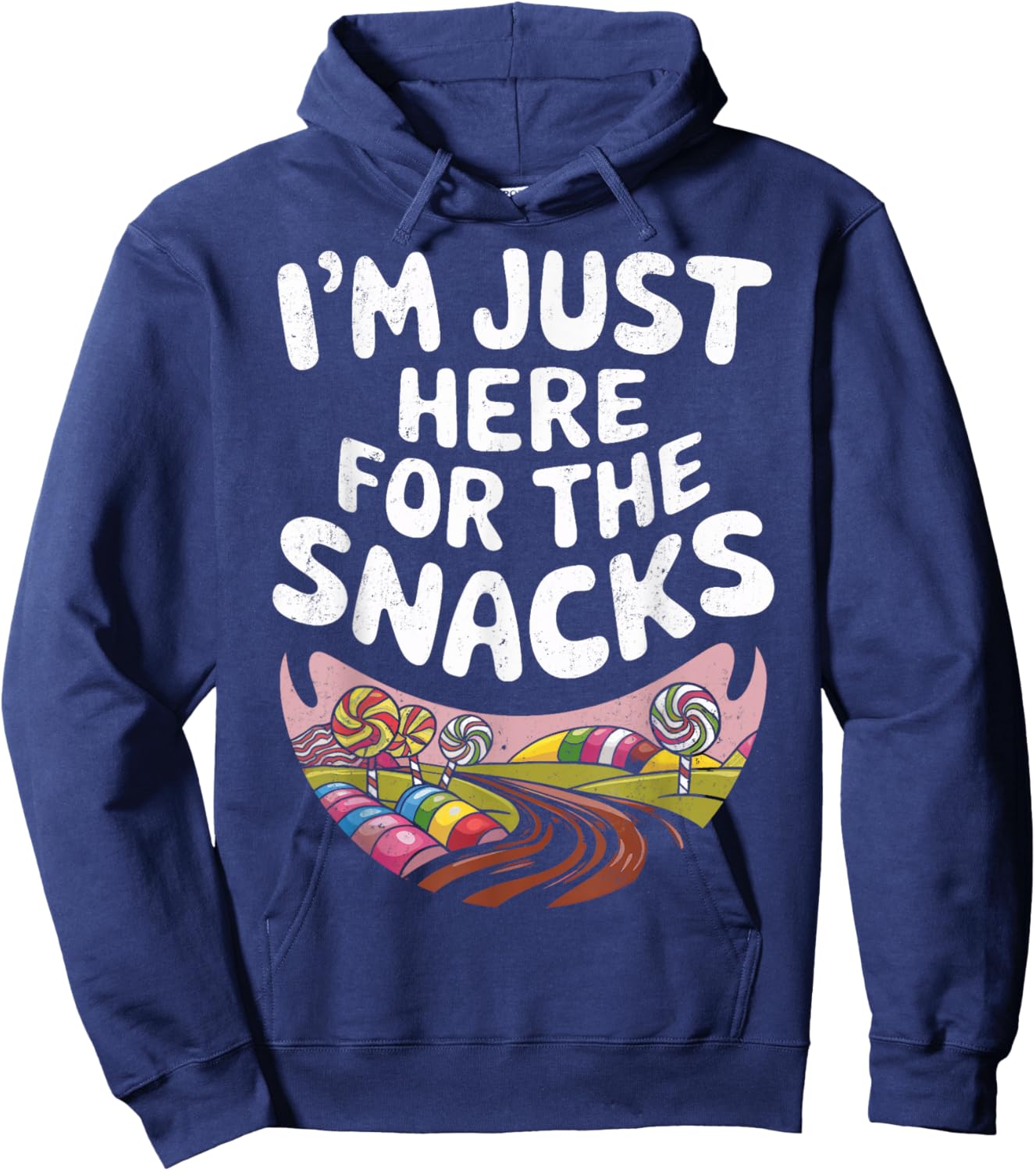 Funny Snack Variety Snacking I'm Just Here For The Snacks Hoodie - Hoodie | Navy