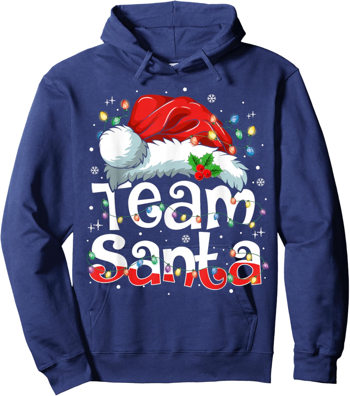 Team Santa Claus Christmas Family Matching Pajama Funny Xmas Hoodie - Hoodie | Navy