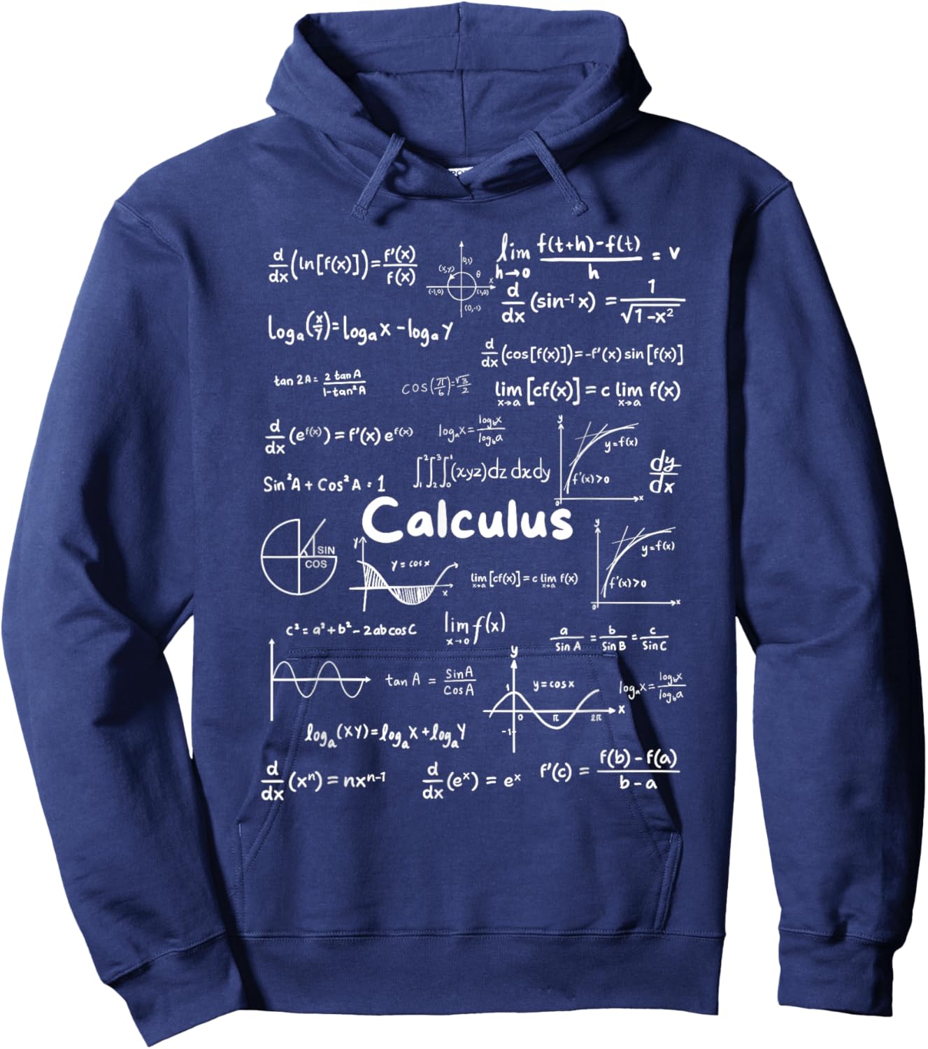 Mastering Essential Calculus Formulas Math Genius Teacher Hoodie - Hoodie | Navy