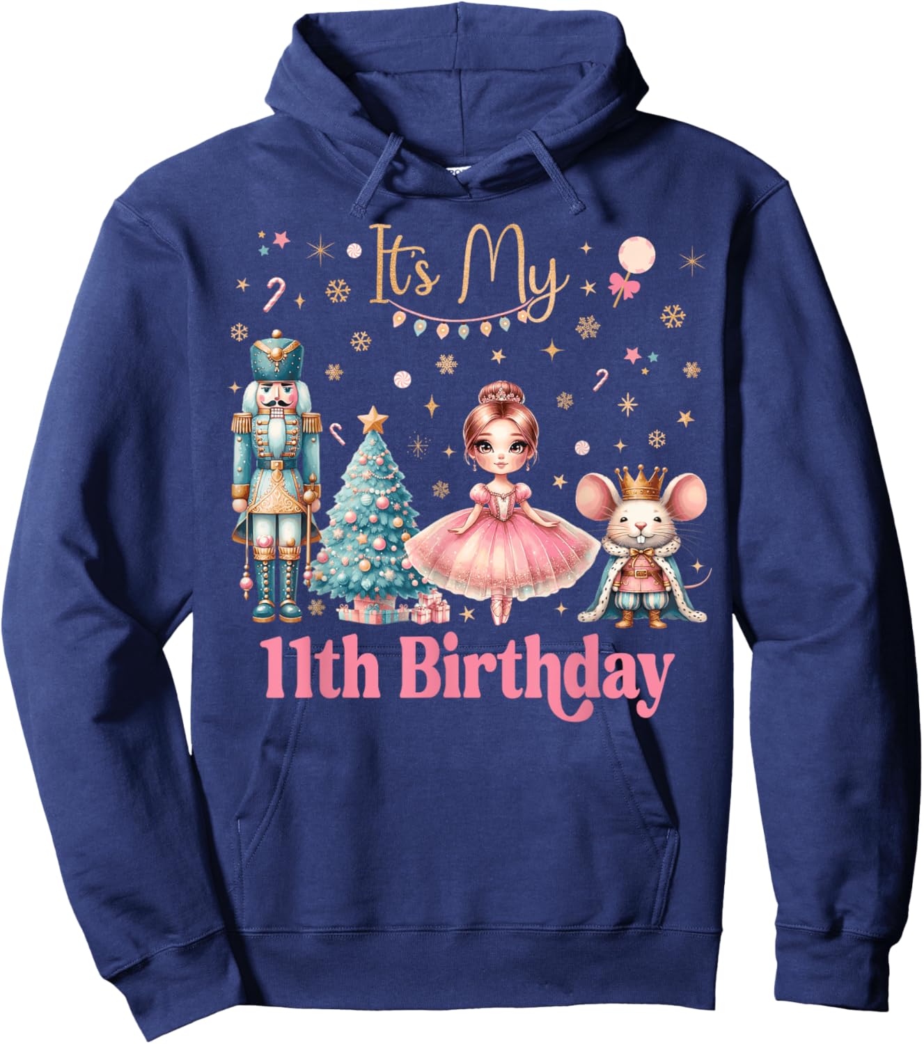 Nutcracker Birthday Girl Party Xmas Costume Hoodie - Hoodie | Navy
