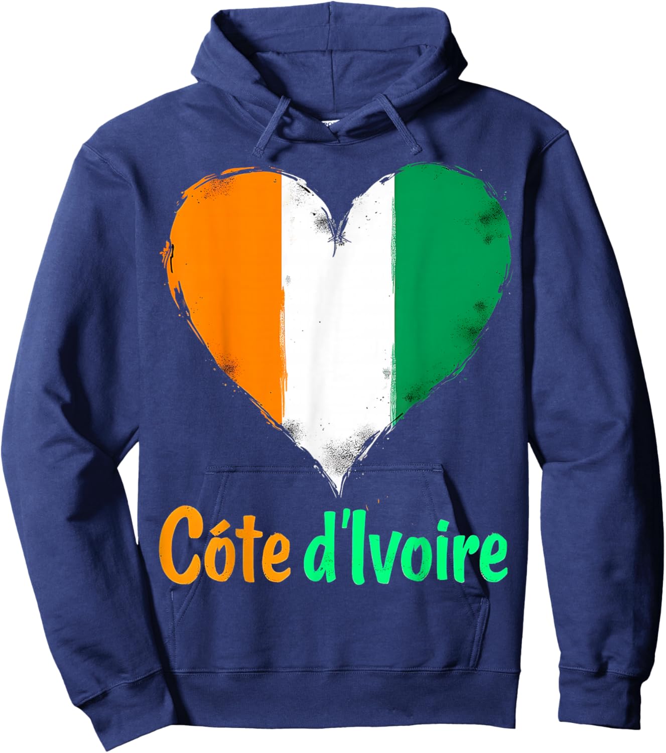 Ivory Coast Cote d'Ivoire Flag Hoodie - Hoodie | Navy