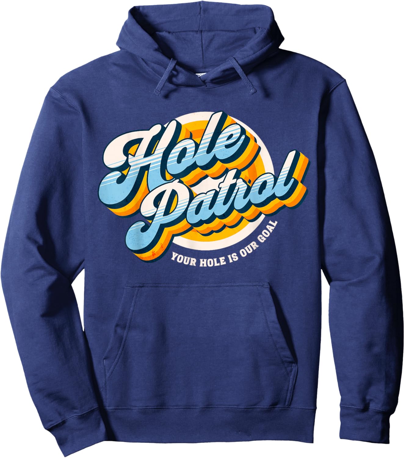 Funny Matching Cornhole Uniforms Hole Patrol Cornhole Team Hoodie - Hoodie | Navy