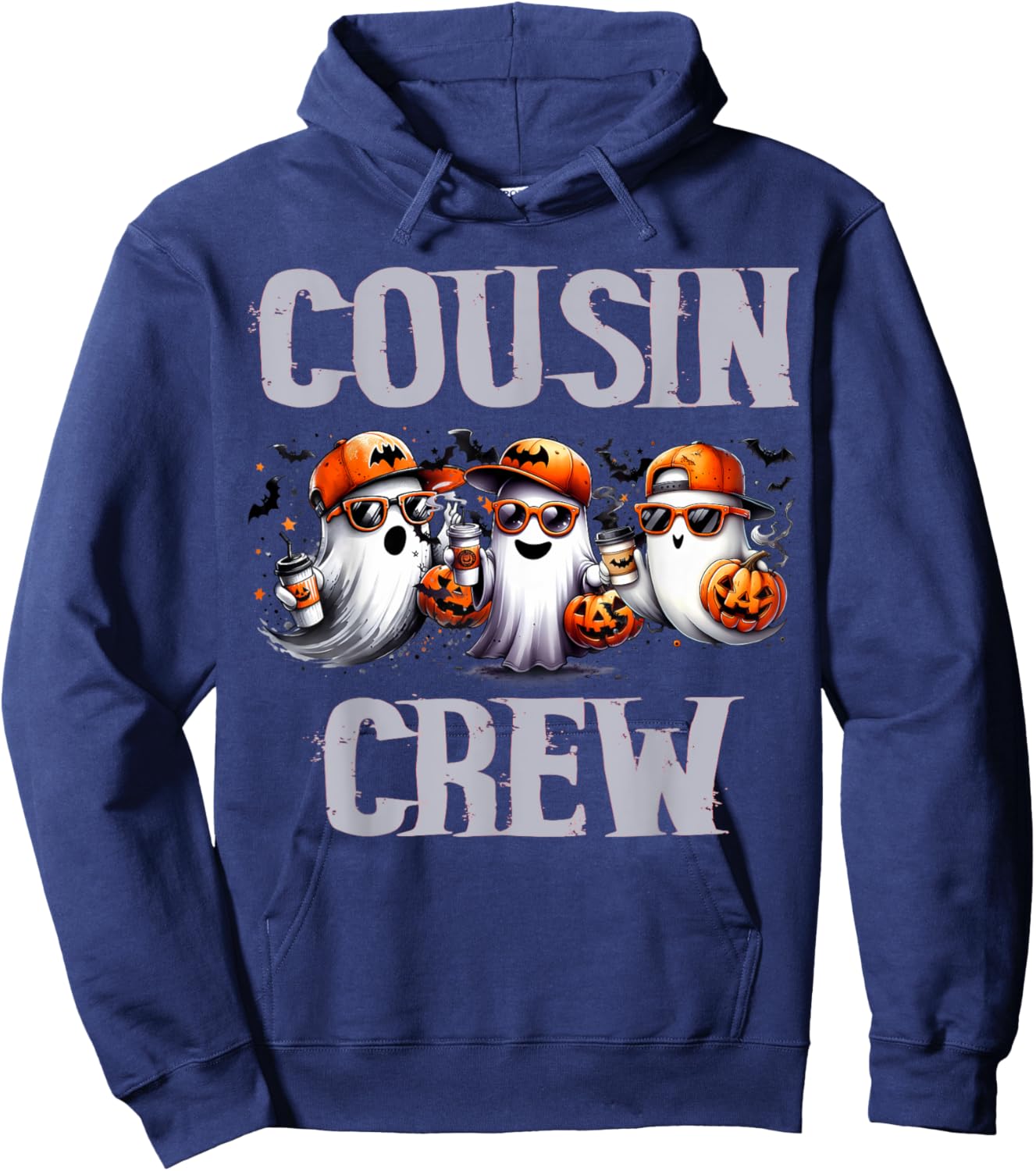 Halloween Cousin Crew Boo Ghost Kid Girl Boy Toddler Funny Hoodie - Hoodie | Navy