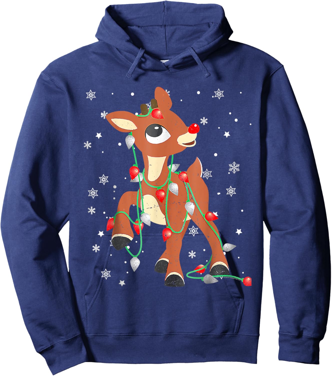 Rudolph The Red Nose Reindeer For Kids And Christmas Fan Hoodie - Hoodie | Navy