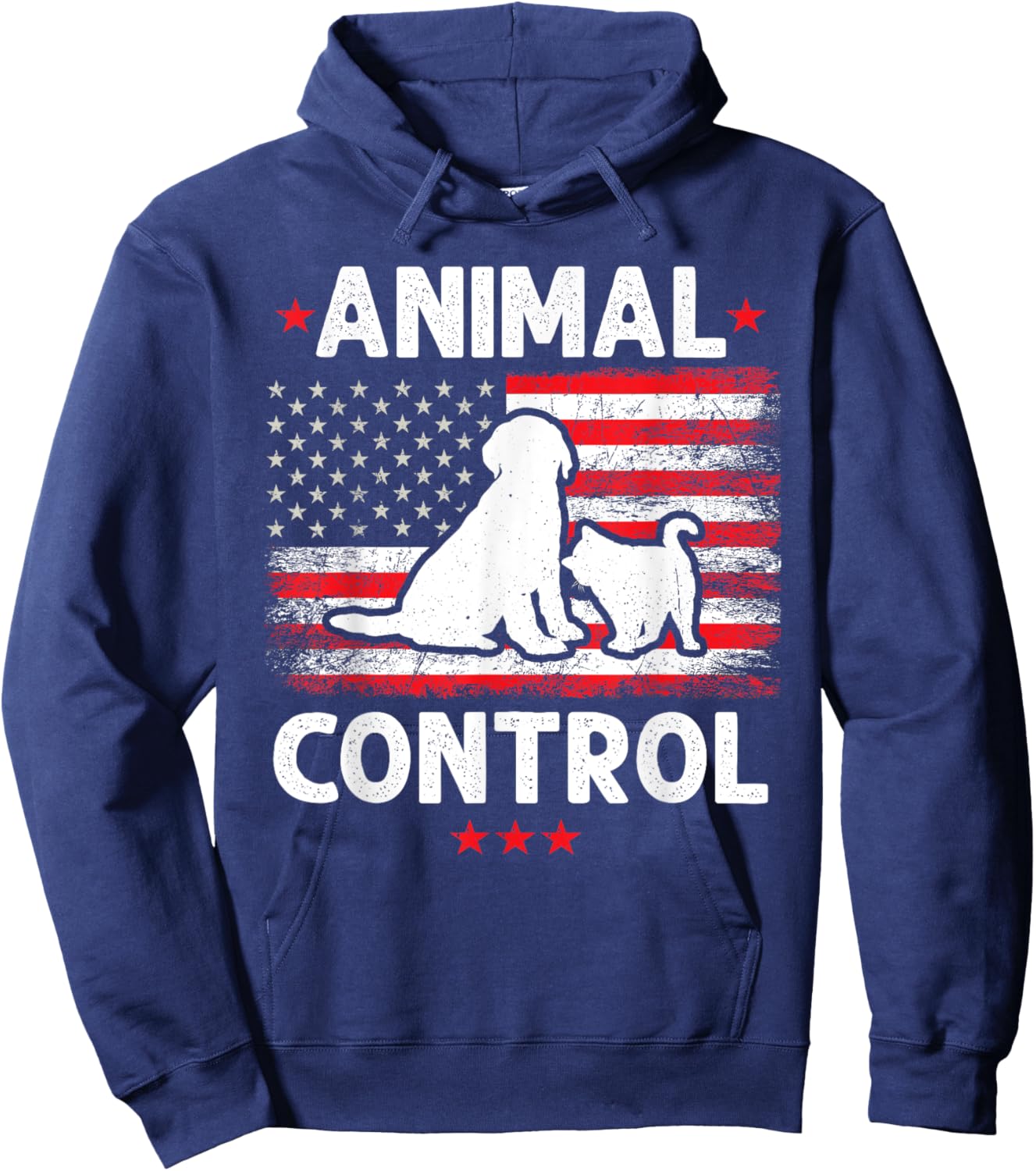 Funny Animal Control Men Women Hoodie - Hoodie | Navy