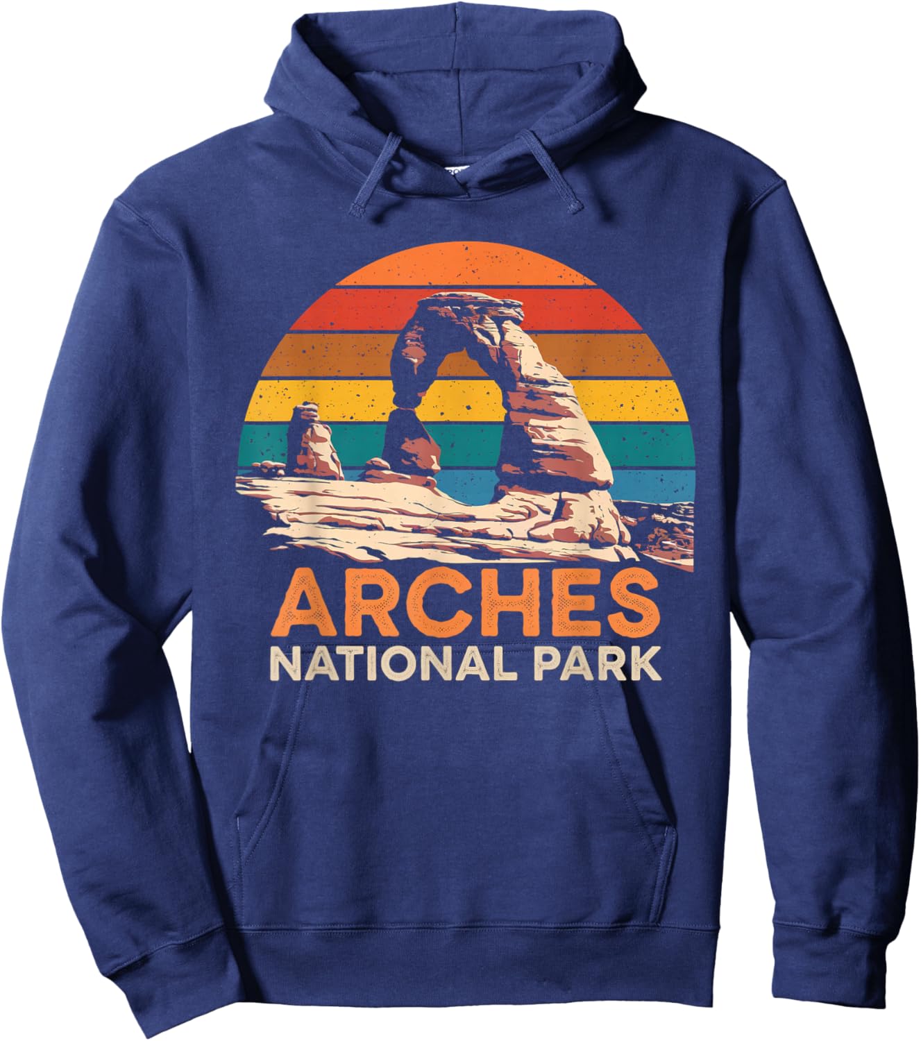 Arches National Park Vintage Utah Vintage National Park Hoodie - Hoodie | Navy
