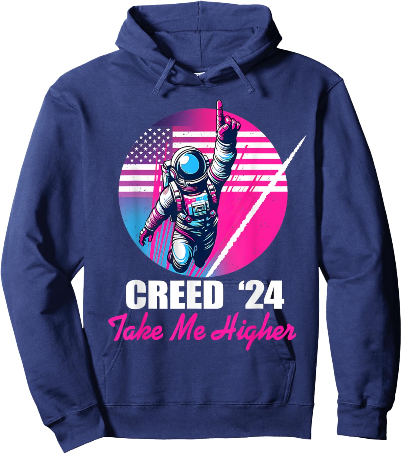 Creed '24 Take Me Higher American Astronaut Men Women Hoodie - Hoodie | Navy