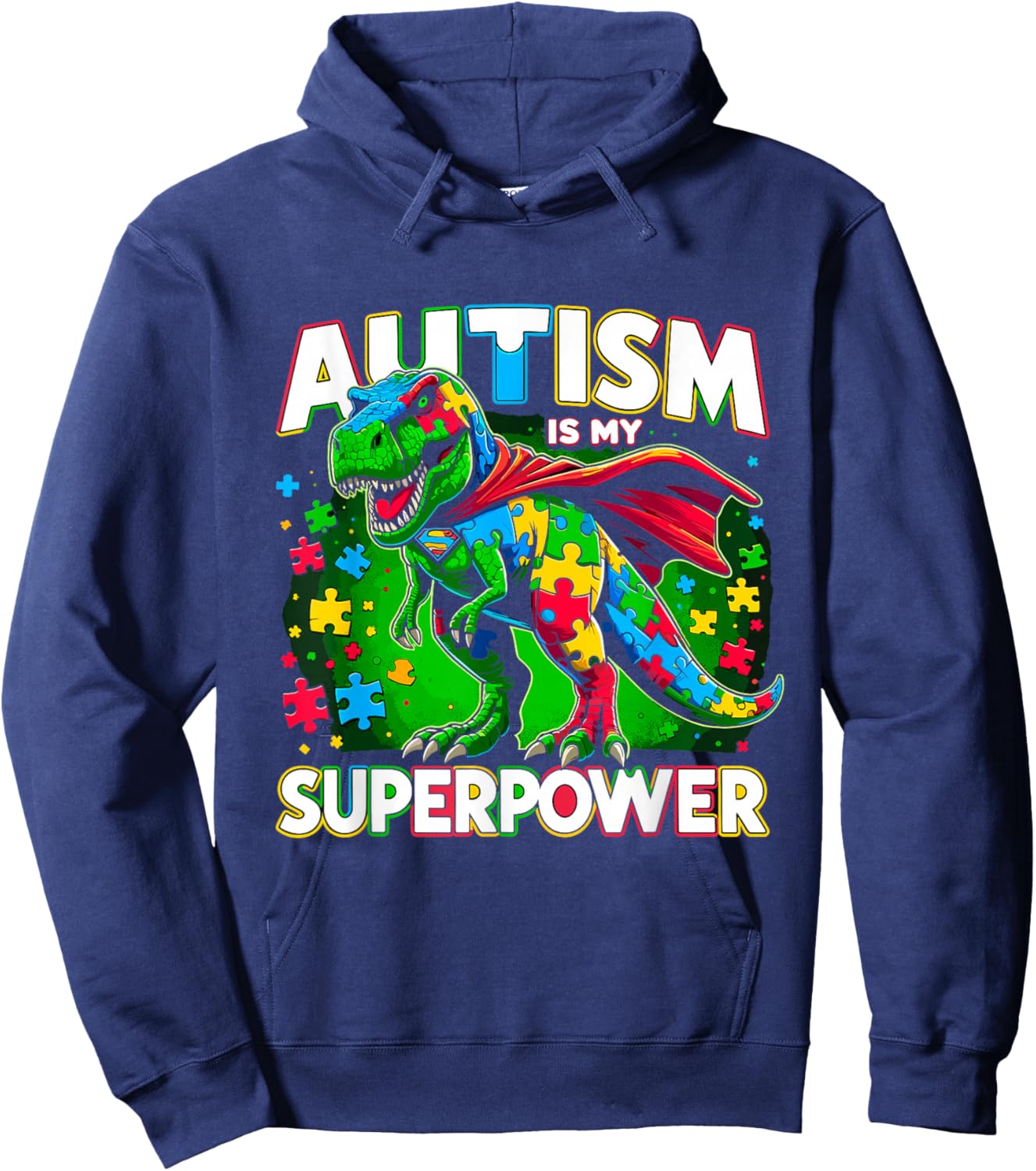 Autism is my Superpower Autism Awareness Hoodie - Hoodie | Navy