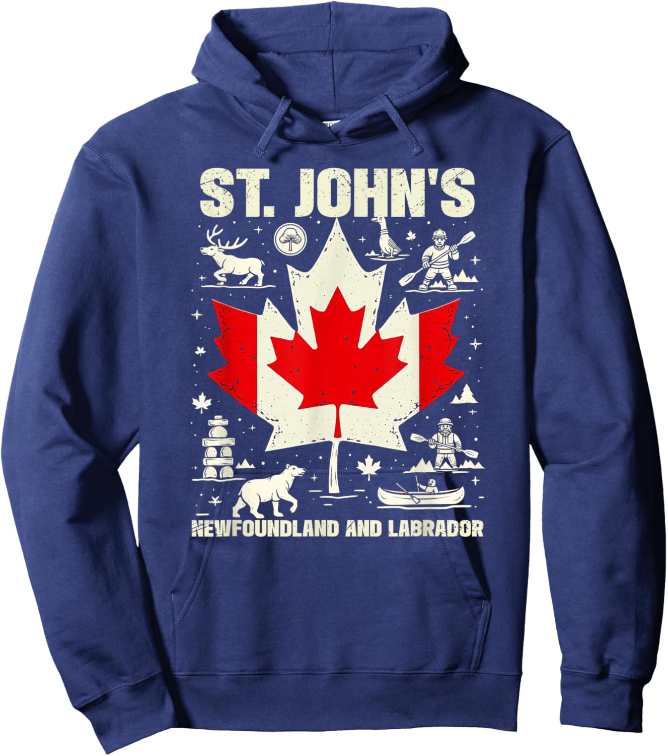 St. John's Newfoundland And Labrador Canada Travel Vacation Hoodie - Hoodie | Navy