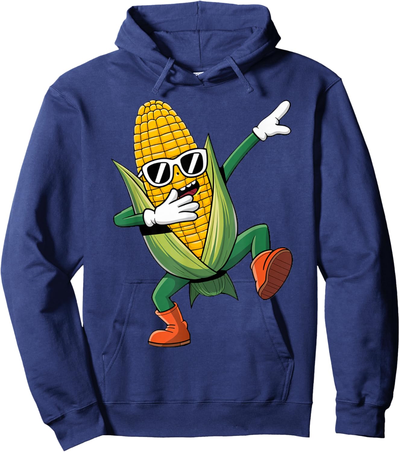 Dabbing Corn Cob | Dancing Corn Farm Farmer Hoodie - Hoodie | Navy
