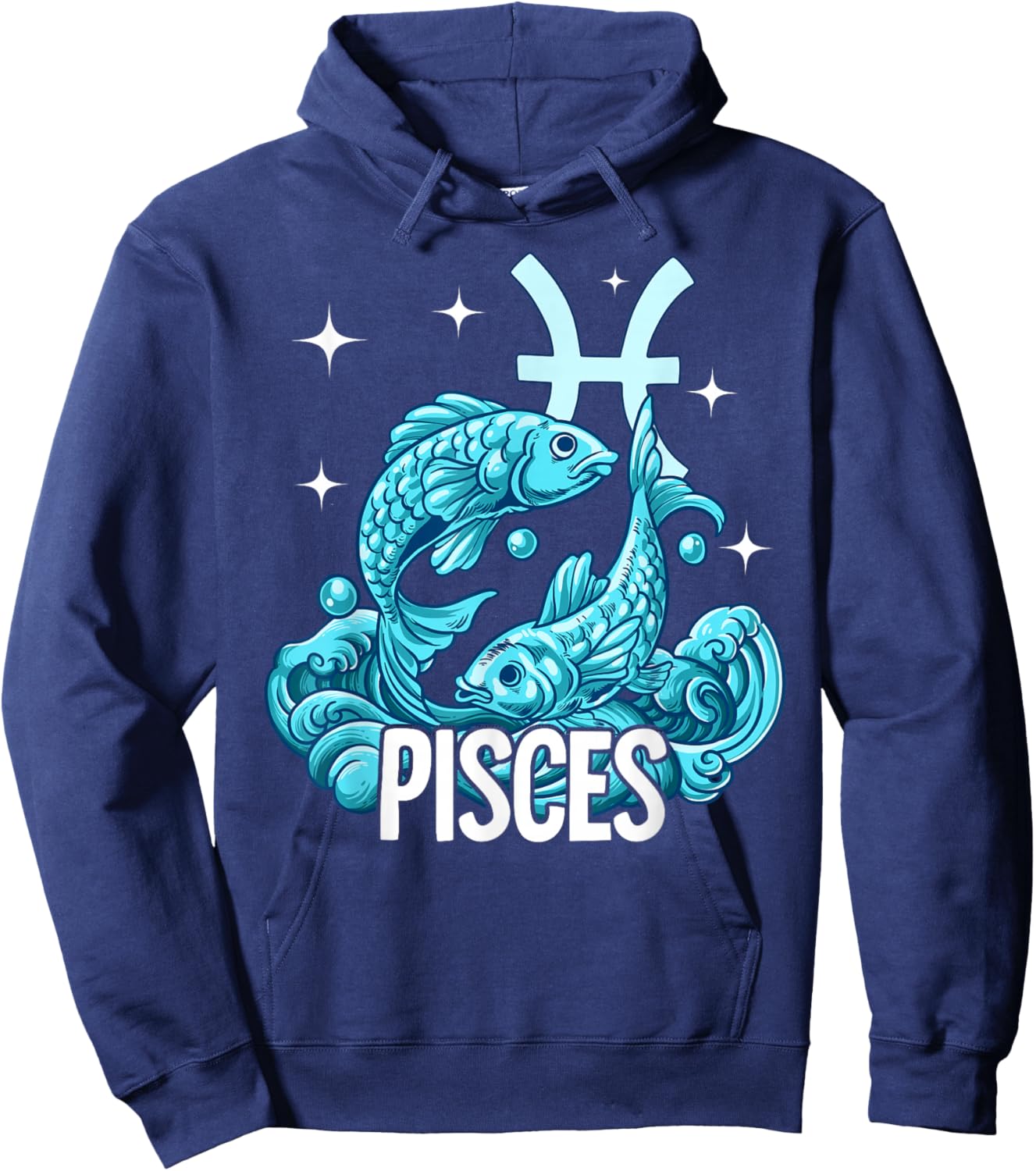 Pisces Zodiac Sign Hoodie - Hoodie | Navy