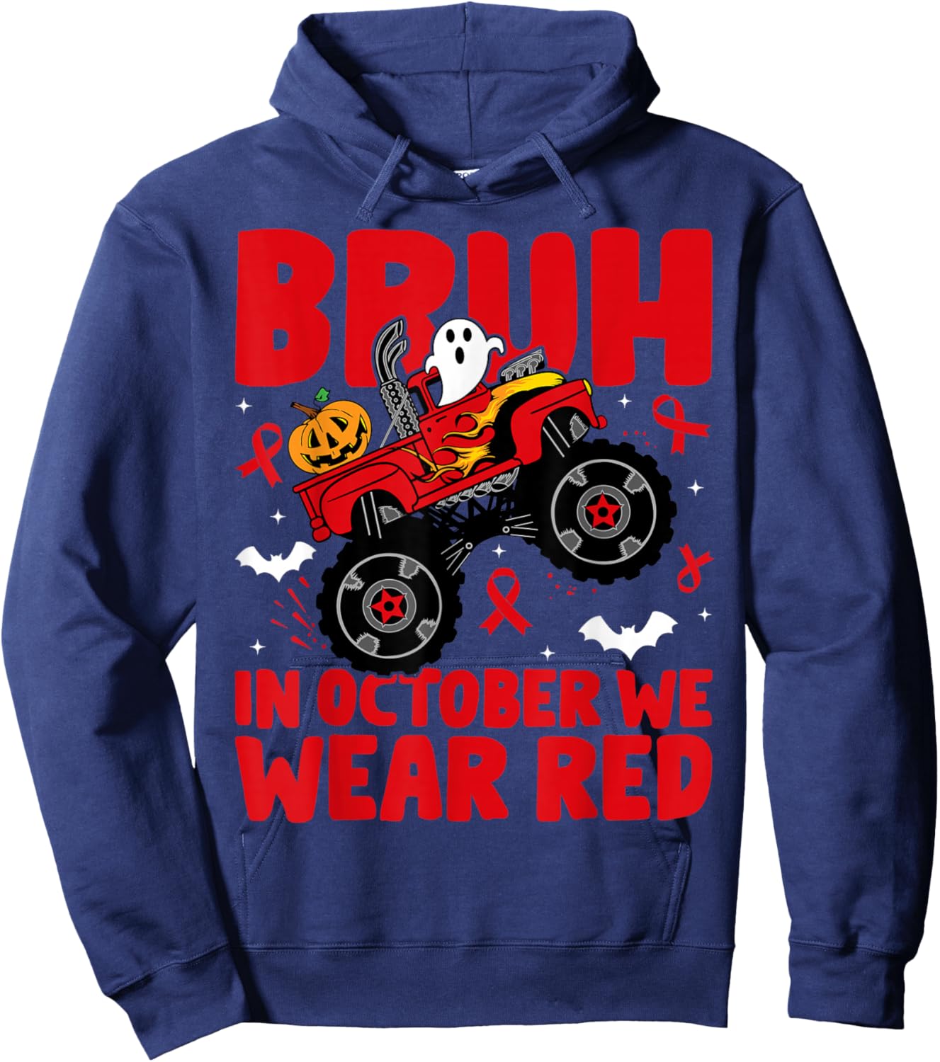 Red Ribbon Week Awareness For Toddler Kids Boys Halloween Hoodie - Hoodie | Navy