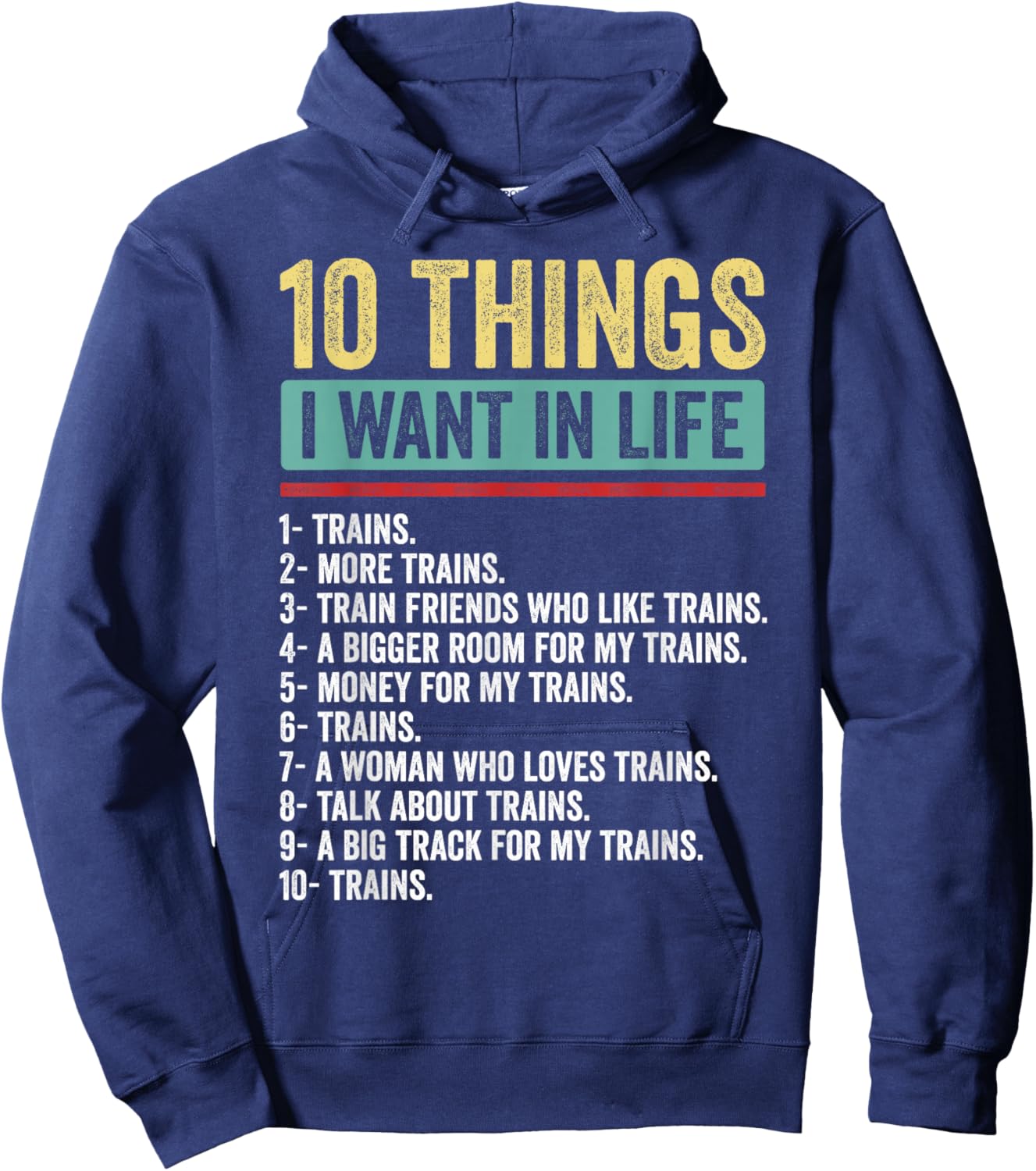 Funny Train Design Women Boys Railroad Train Lovers Hoodie - Hoodie | Navy